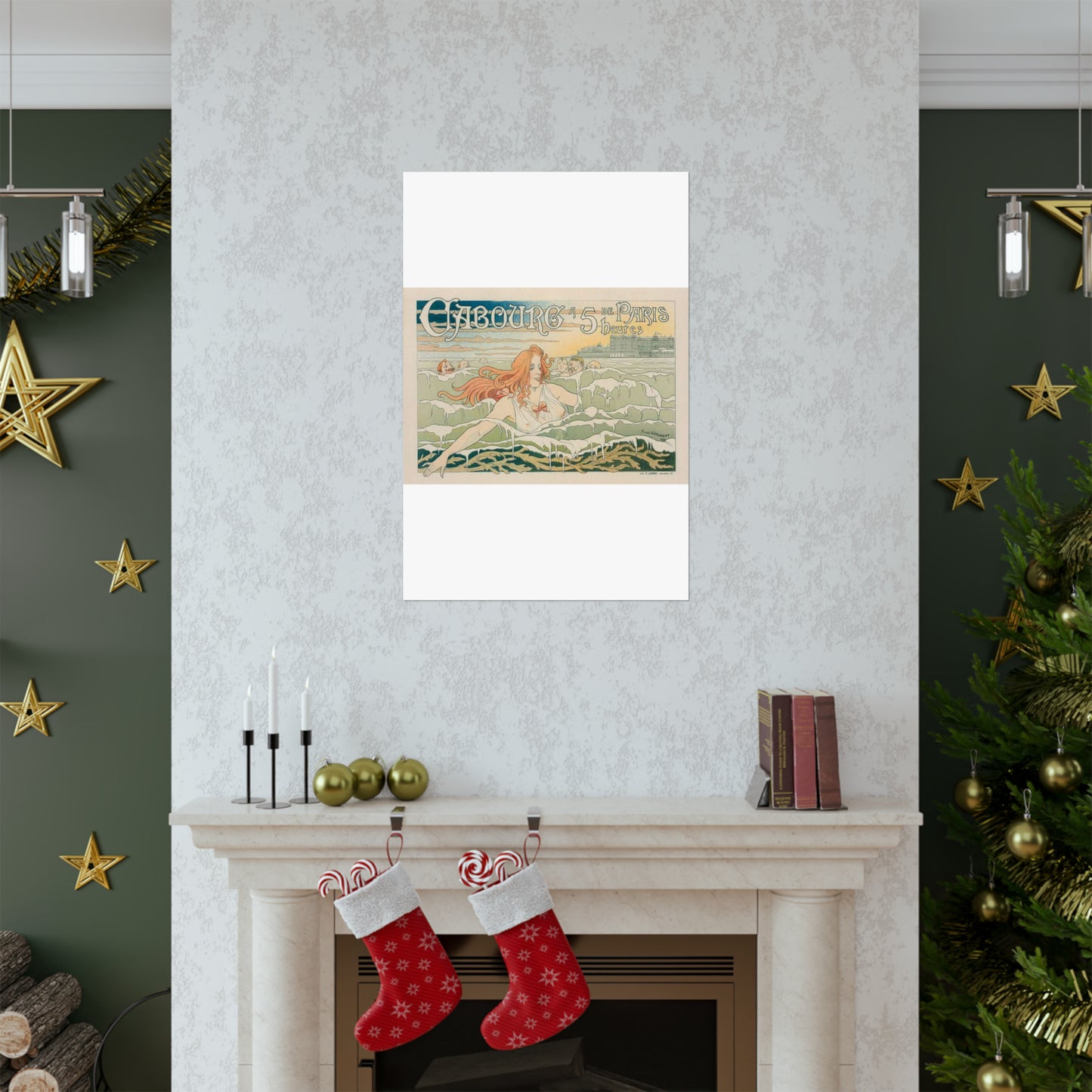 Affiche belge pour le "Casino de Cabourg". High Quality Matte Wall Art Poster for Home, Office, Classroom