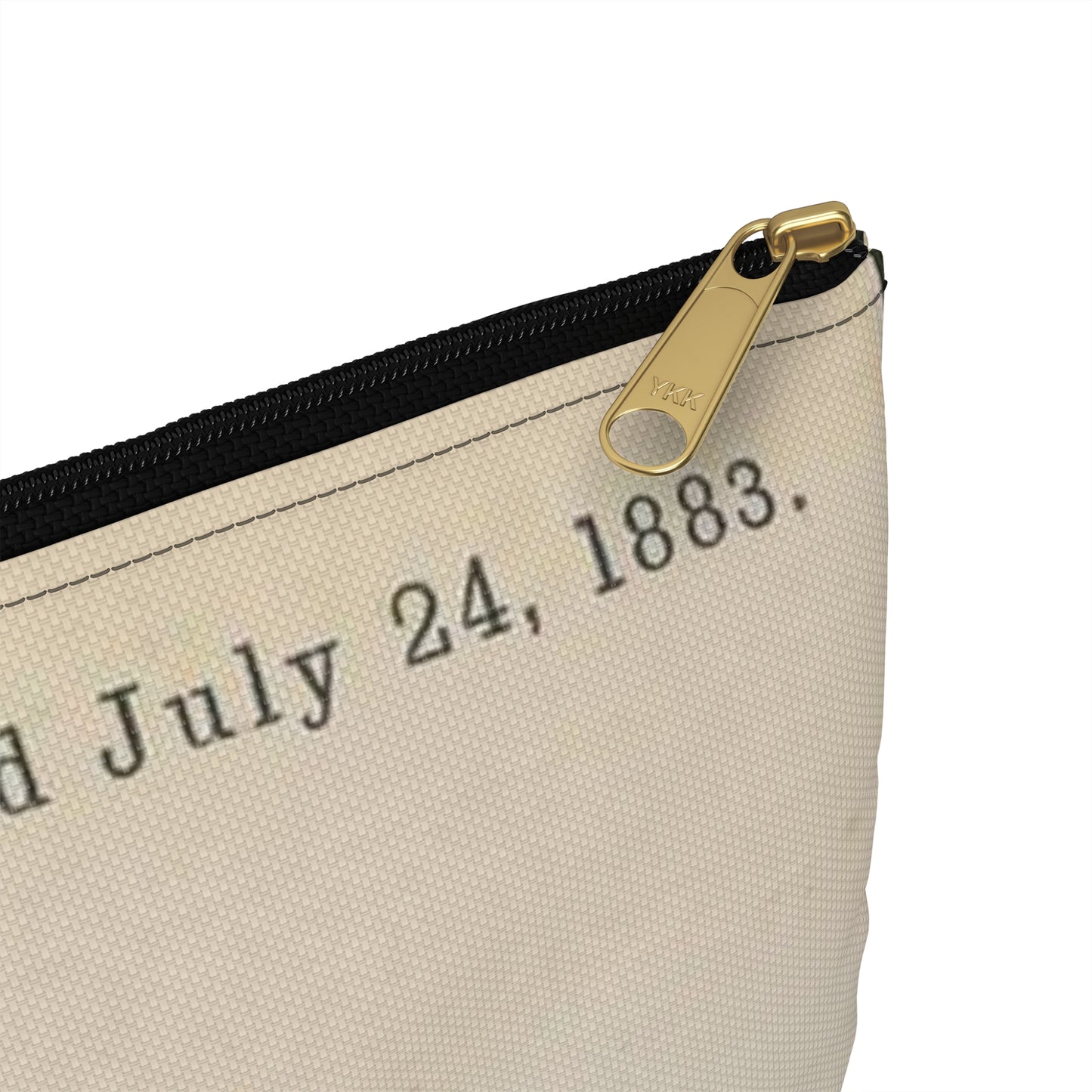 Patent drawing - for O. T. Jones' Horse Detacher Public domain image Large Organizer Pouch with Black Zipper