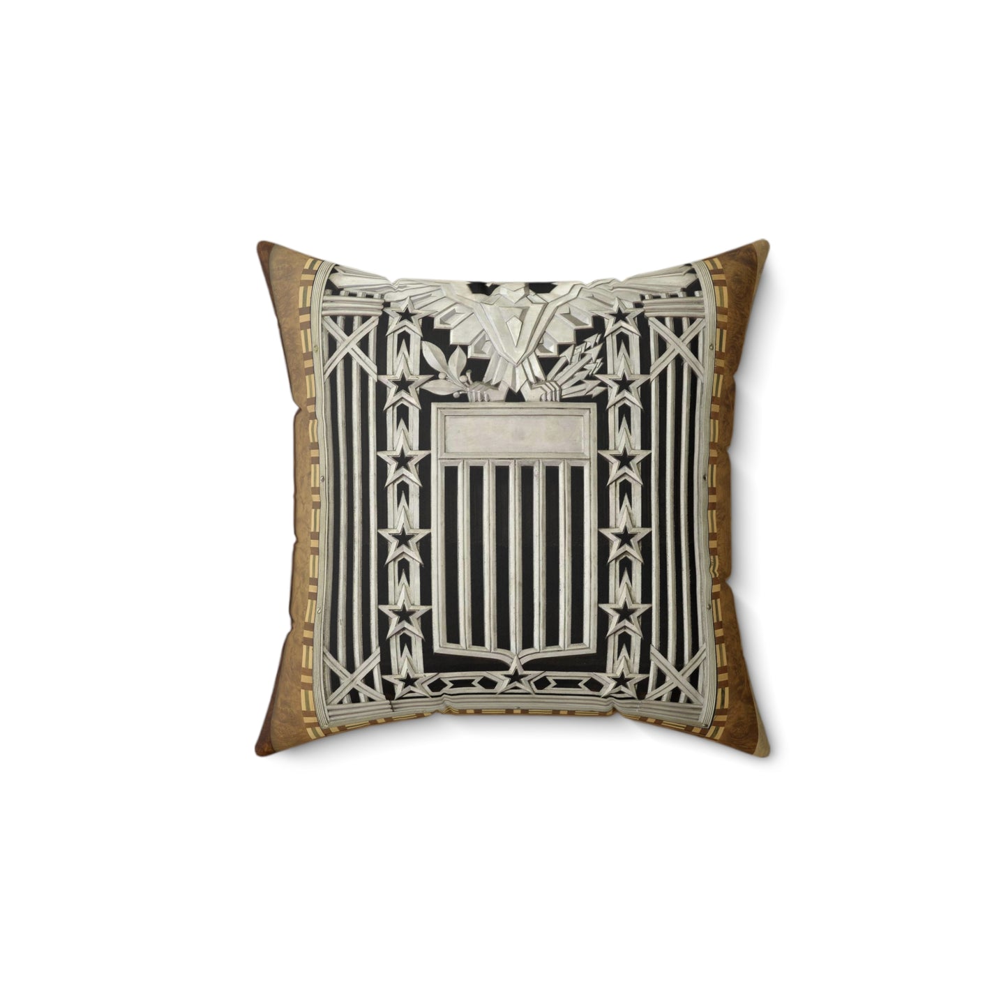 Interior grill detail, James T. Foley U.S. Post Office and Courthouse, Albany, New York Decorative Accent Square Pillow