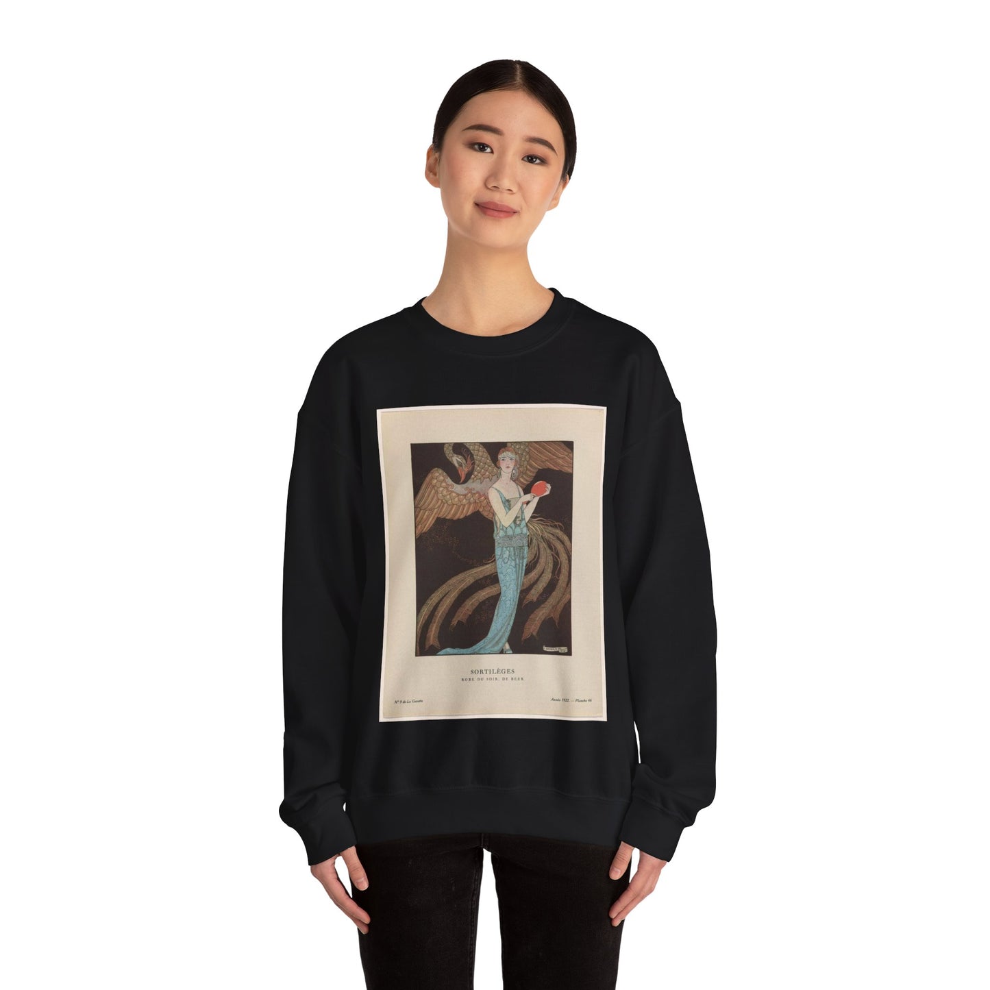Gazette du Bon Ton, 1922 - No. 9 : Sortilèges / Robe du soir, de Beer Black Heavy Blend Adult Crew Neck SweatShirt