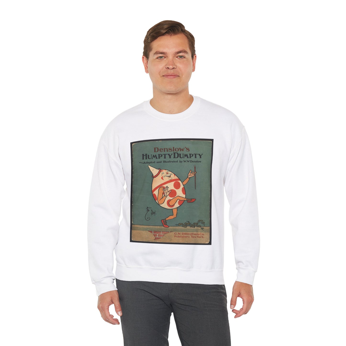 Denslow's Humpty Dumpty - Rare book, public domain, Library of Congress scan White Heavy Blend Adult Crew Neck SweatShirt