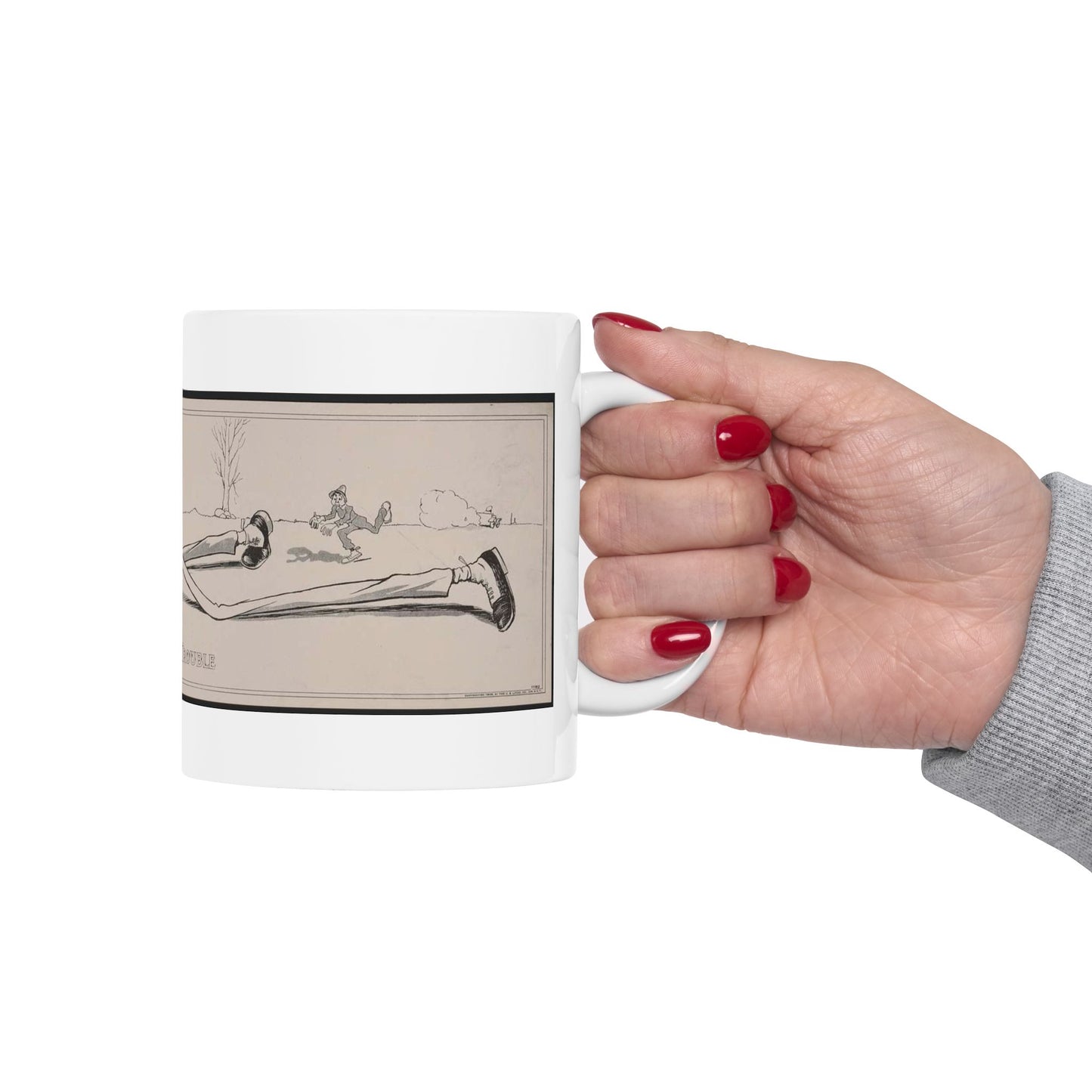 Looking for trouble - Print, Library of Congress collection Beautiful Novelty Ceramic Coffee Mug 11oz