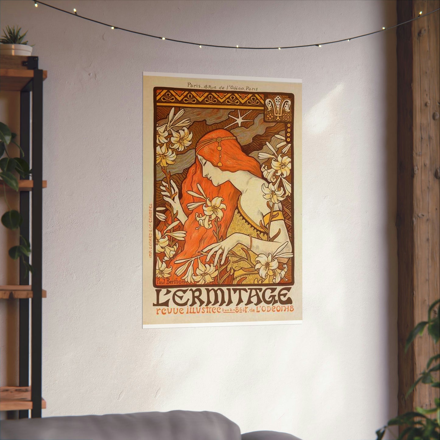 Paul Emile Berthon - Affiche pour la Revue "l'Érmitage. High Quality Matte Wall Art Poster for Home, Office, Classroom