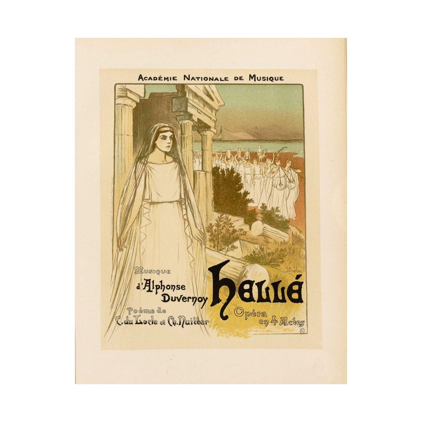 Maîtres de l'affiche V 1 - Pl 34 - Steinlen High Quality Matte Wall Art Poster for Home, Office, Classroom