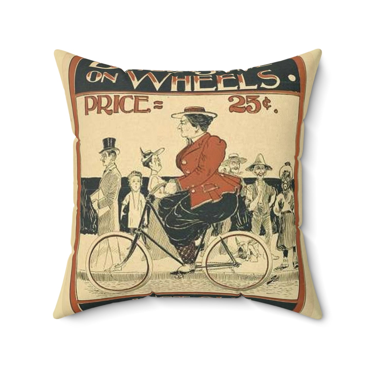 Picryl description: Public domain image of byciclyst, bike, bicycle wheel, sport event, free to use, no copyright restrictions. Decorative Accent Square Pillow