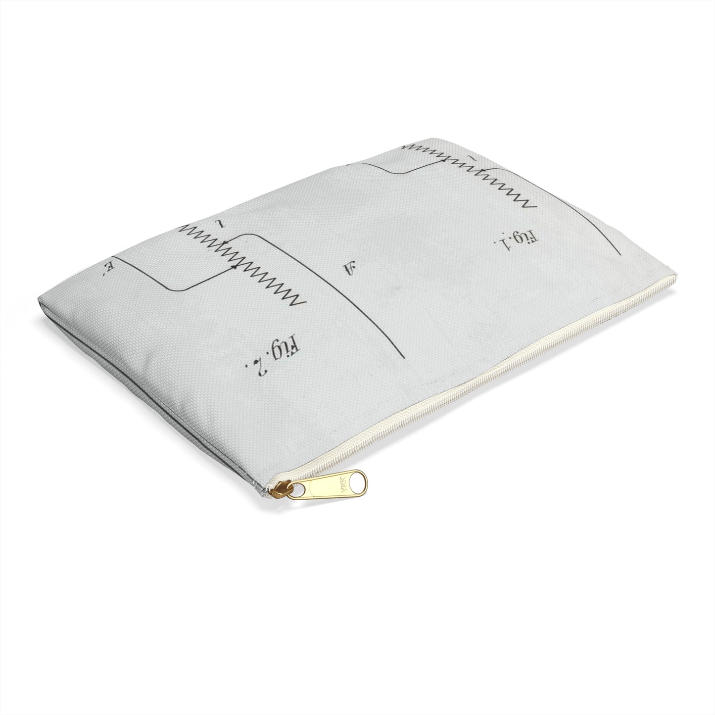 Patent drawing - for G. Marconi's Wireless Telegraphy Public domain image Large Organizer Pouch with Black Zipper