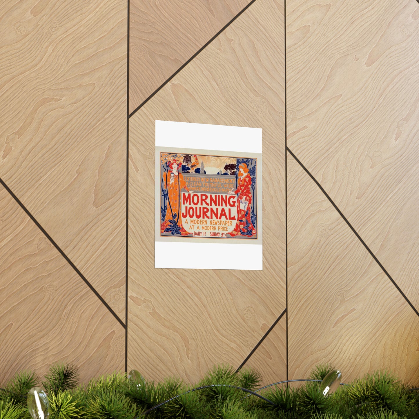 Louis Rhead - Affiche américaine pour le "Morning Journal". High Quality Matte Wall Art Poster for Home, Office, Classroom