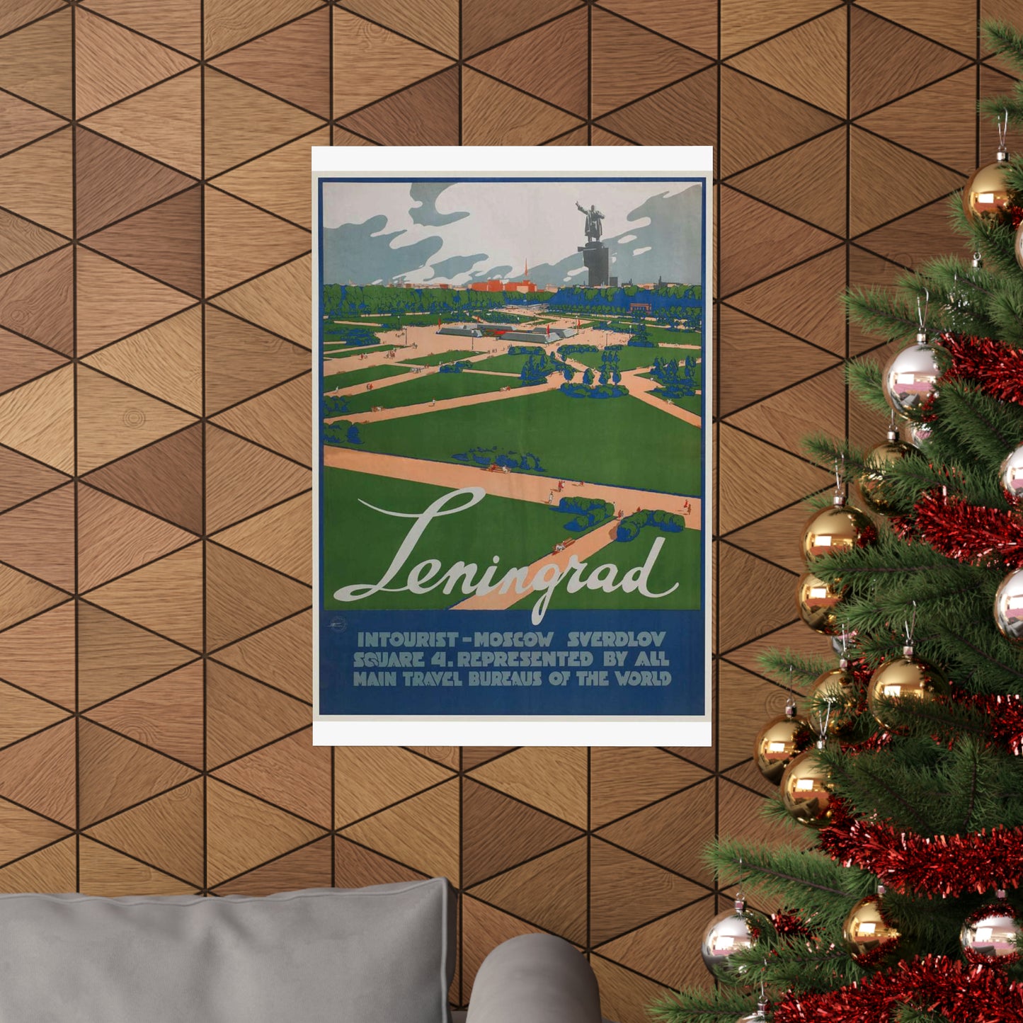 Leningrad (Travel poster), Art Deco Poster High Quality Matte Wall Art Poster for Home, Office, Classroom