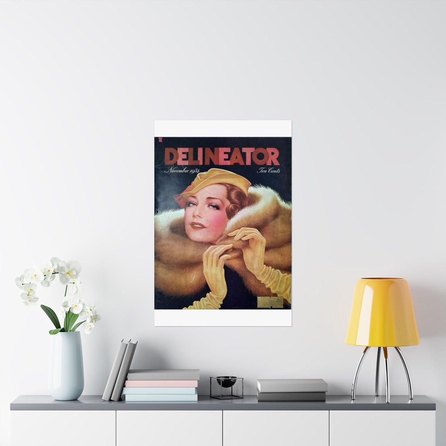 Delineator 1934-11 - Art Deco public domain image High Quality Matte Wall Art Poster for Home, Office, Classroom
