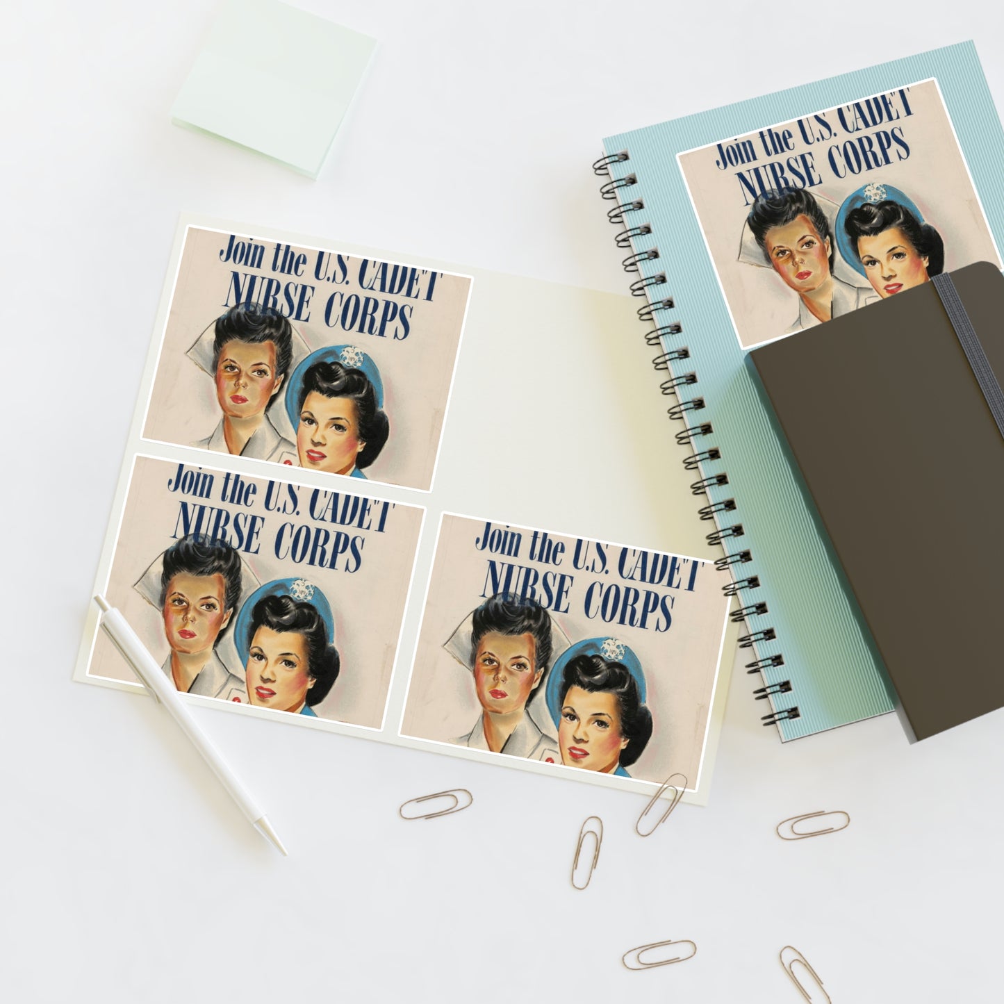 Join the U.S. Cadet Nurse Corps Laminated UV Protective Vinyl Stickers