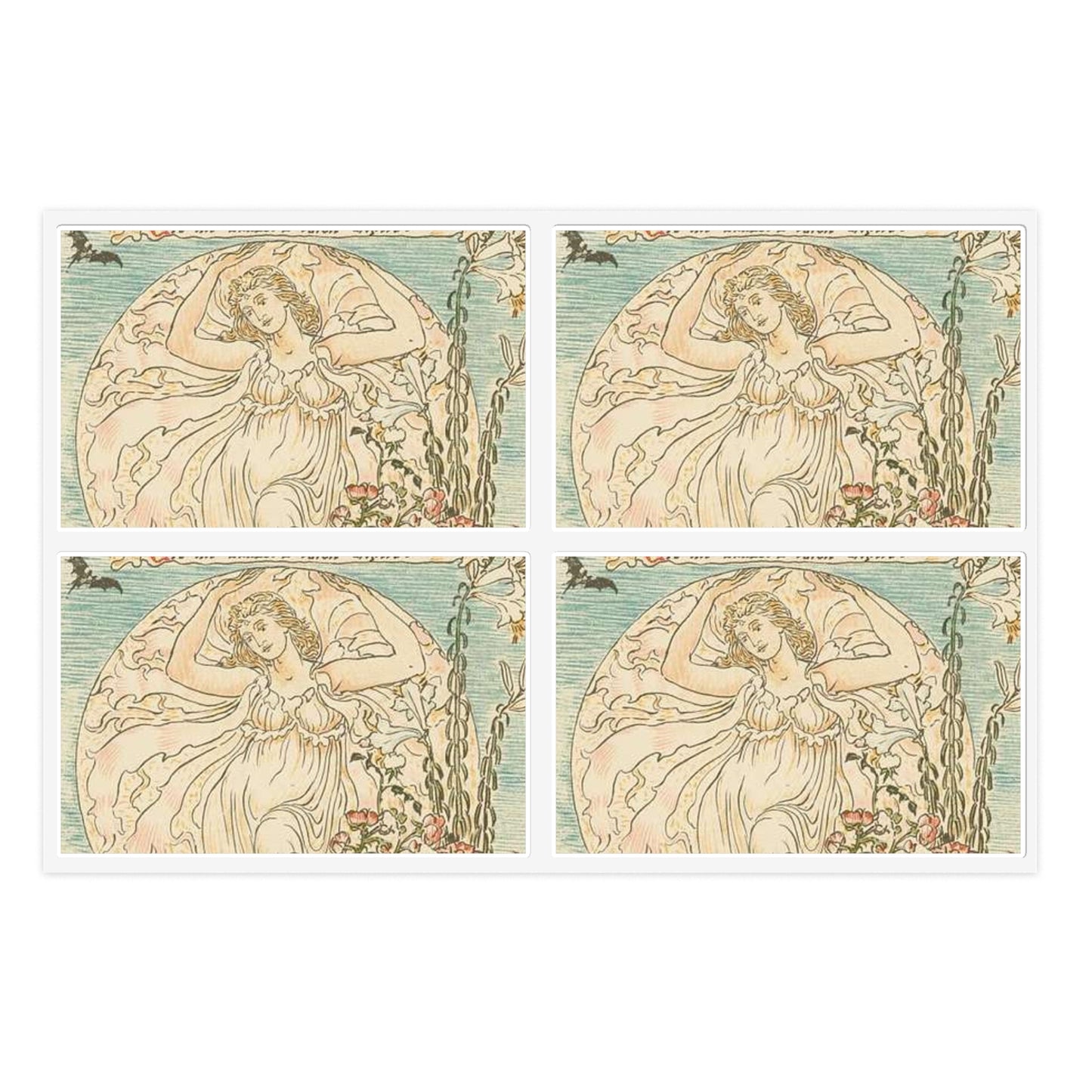 Beneath the summer full-orbed moon, ruddy & gold that rose full soon." Laminated UV Protective Vinyl Stickers