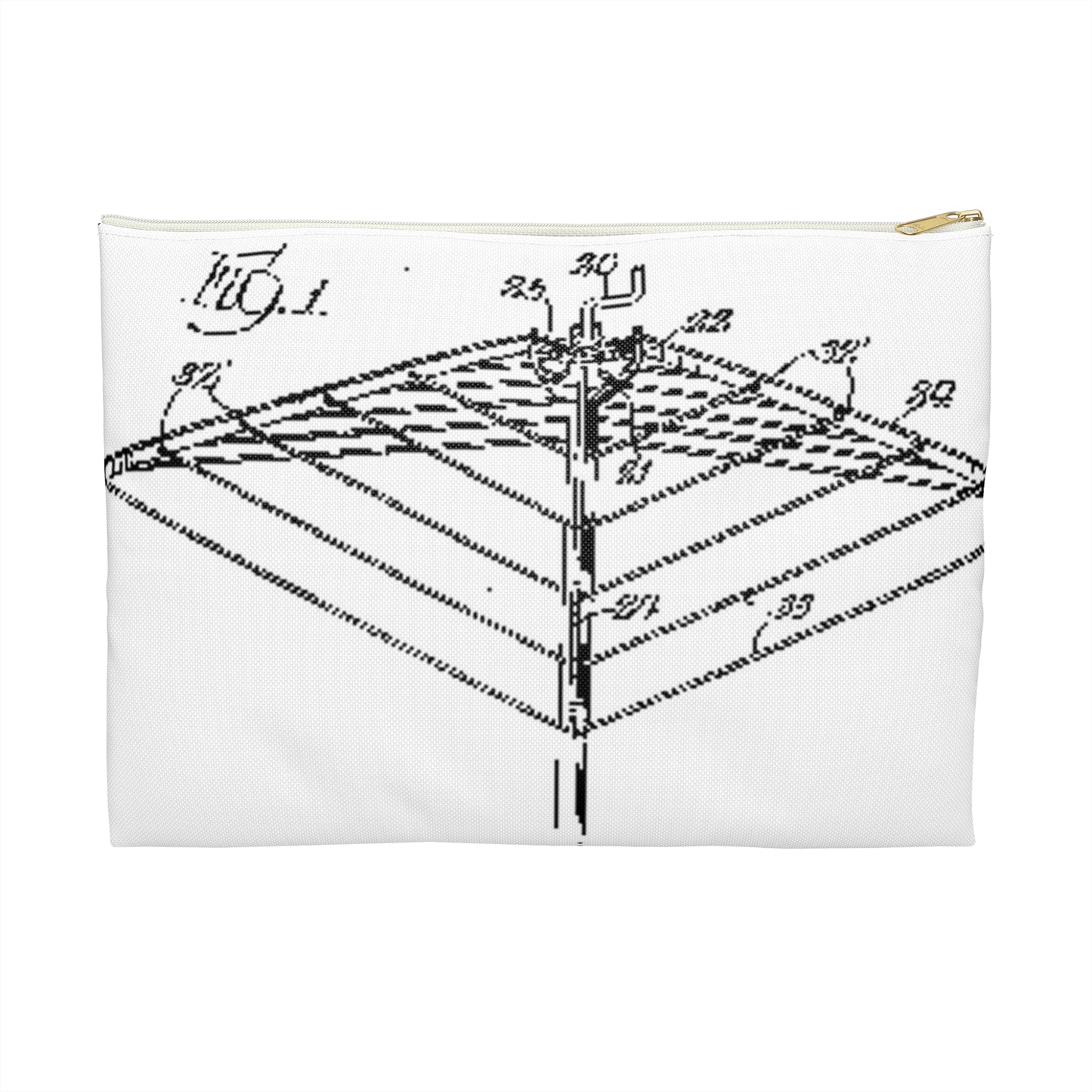 Patent drawing - Clothes dryer Public domain image Large Organizer Pouch with Black Zipper