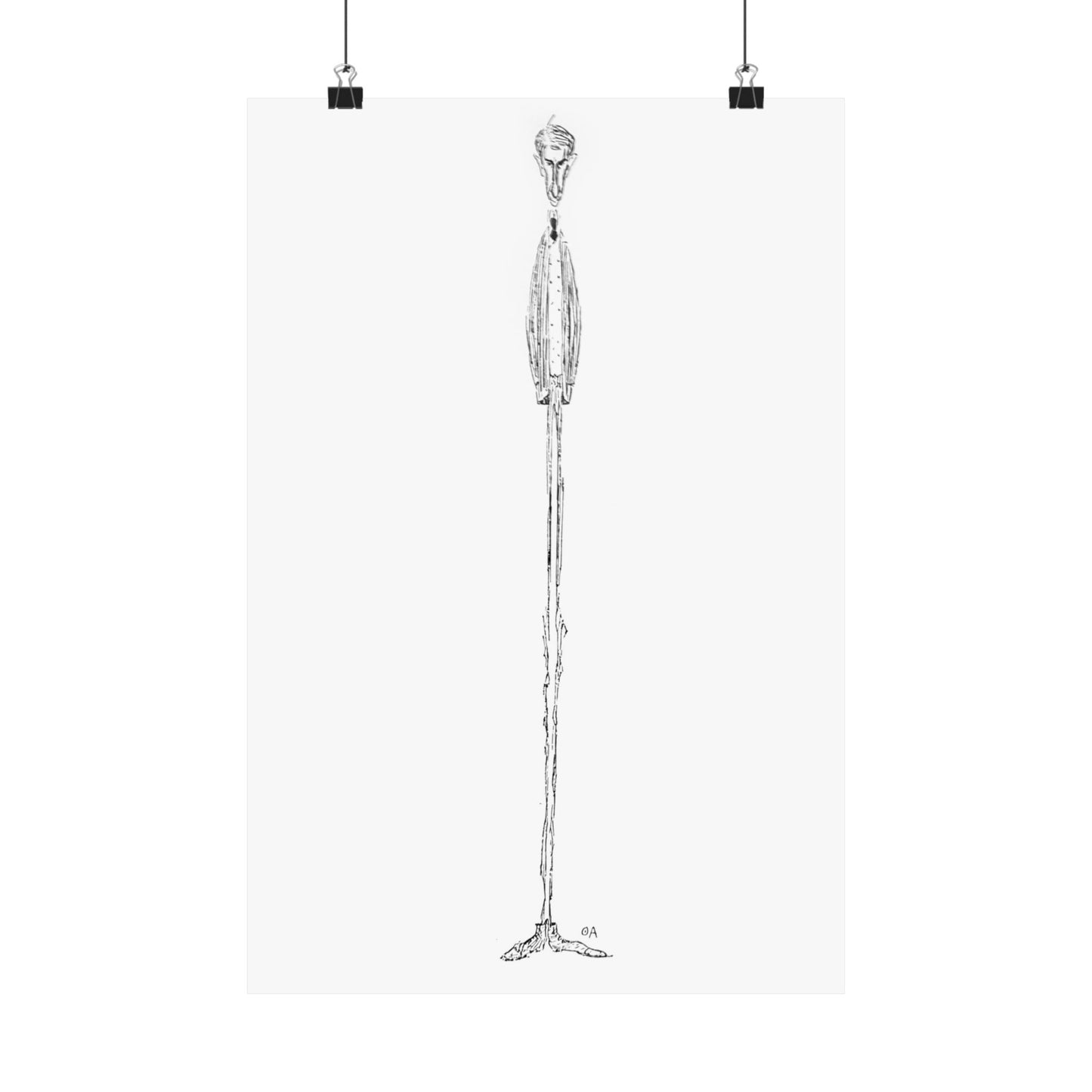 Självporträtt OA x Oskar Andersson - Minimalist Line Art Poster - Modern Matte Vertical Wall Decor