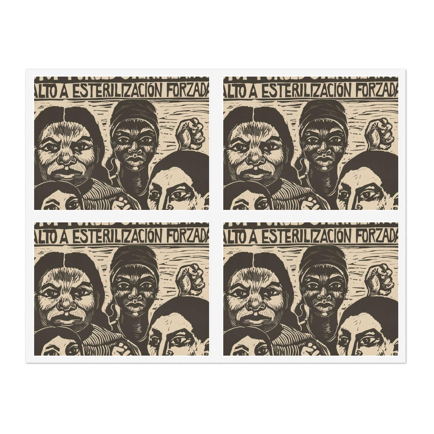 Stop forced sterilization - American Art Poster Laminated UV Protective Vinyl Stickers
