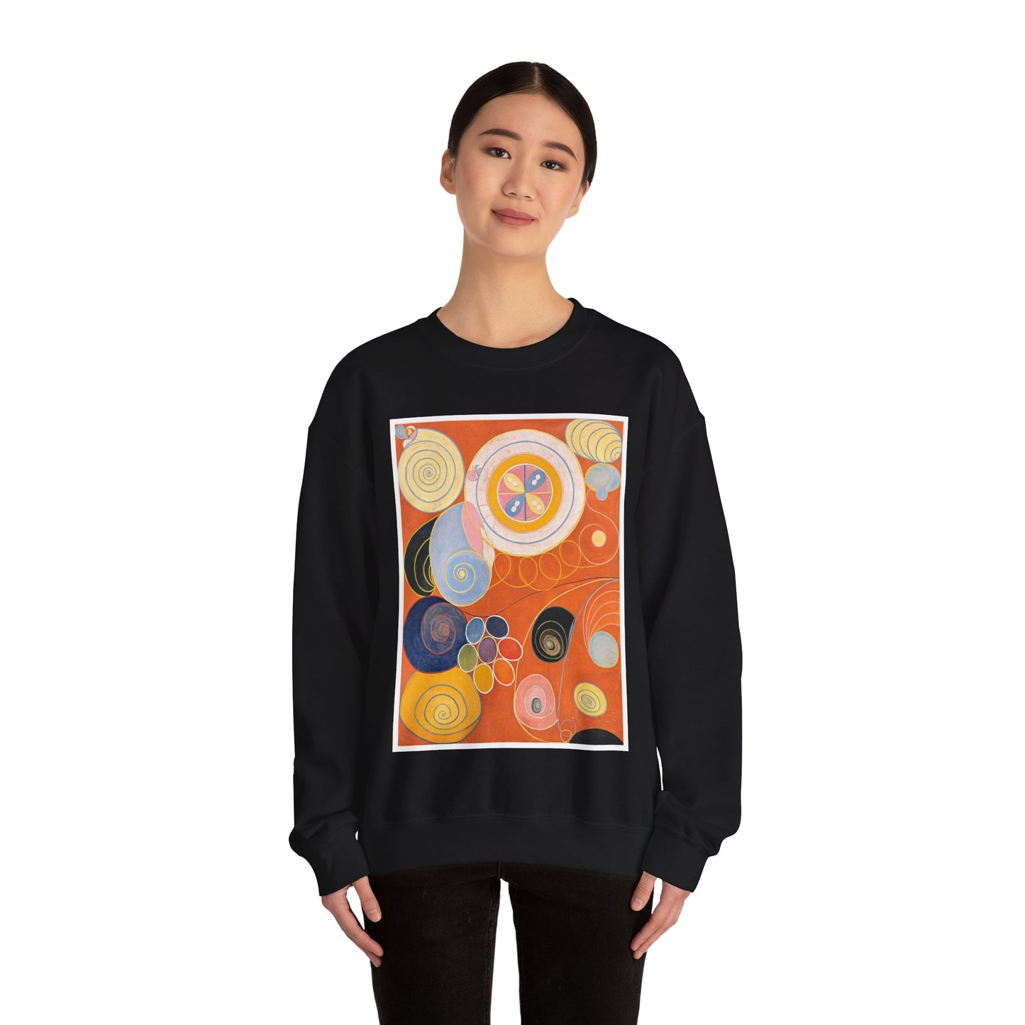 Hilma af Klint - The Ten Largest No. 3 - Youth - 1907 Black Heavy Blend Adult Crew Neck SweatShirt