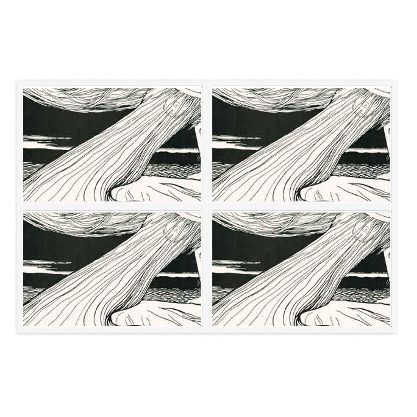 Witzel-210 - Art nouveau public domain image Laminated UV Protective Vinyl Stickers