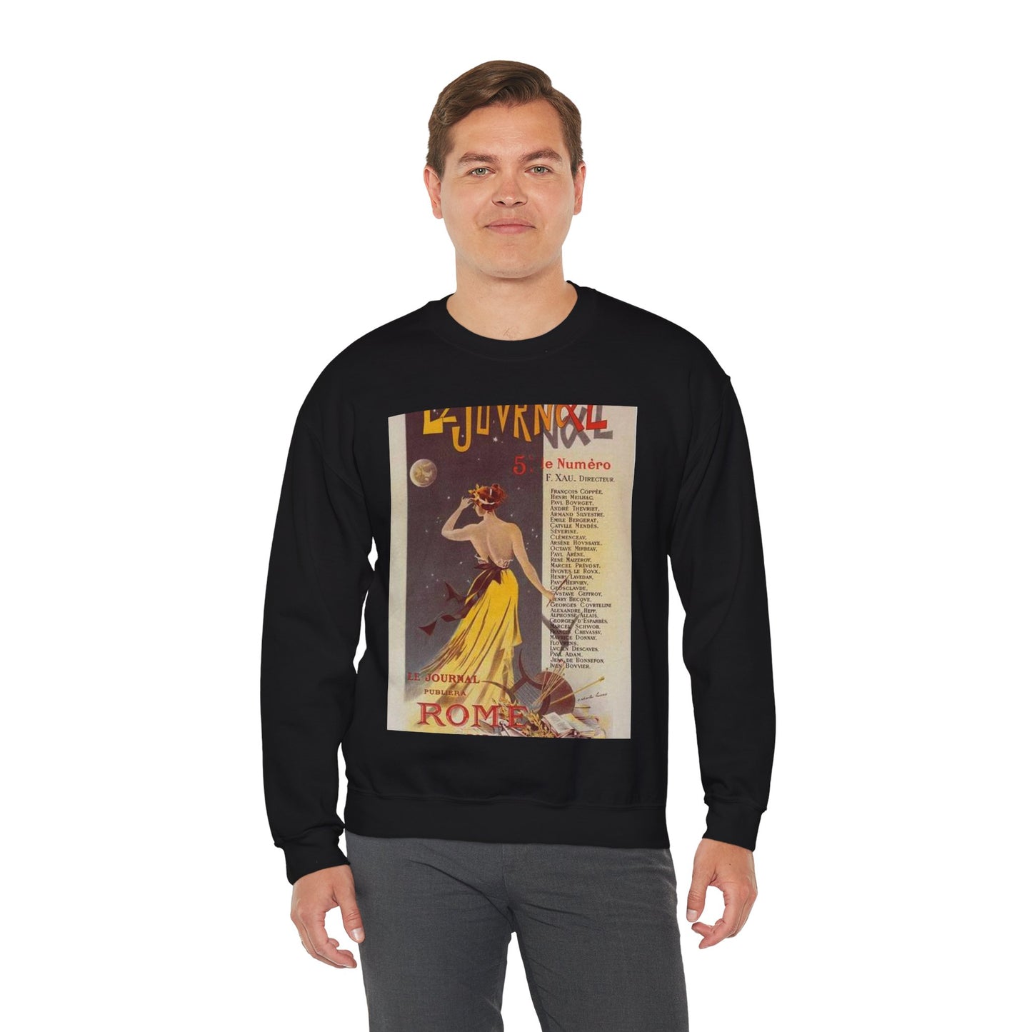 Affiche pour annoncer la publication de "Rome" dans Le Journal. Black Heavy Blend Adult Crew Neck SweatShirt