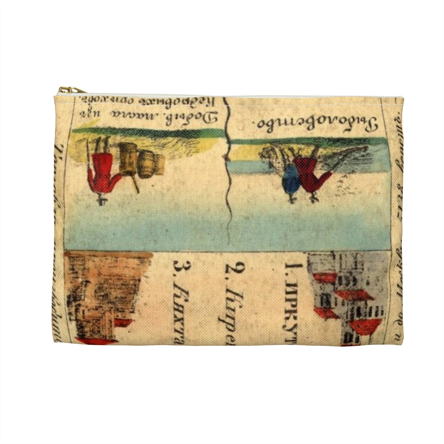 Irkutsk Province, Russian empire, 1856 Large Organizer Pouch with Black Zipper
