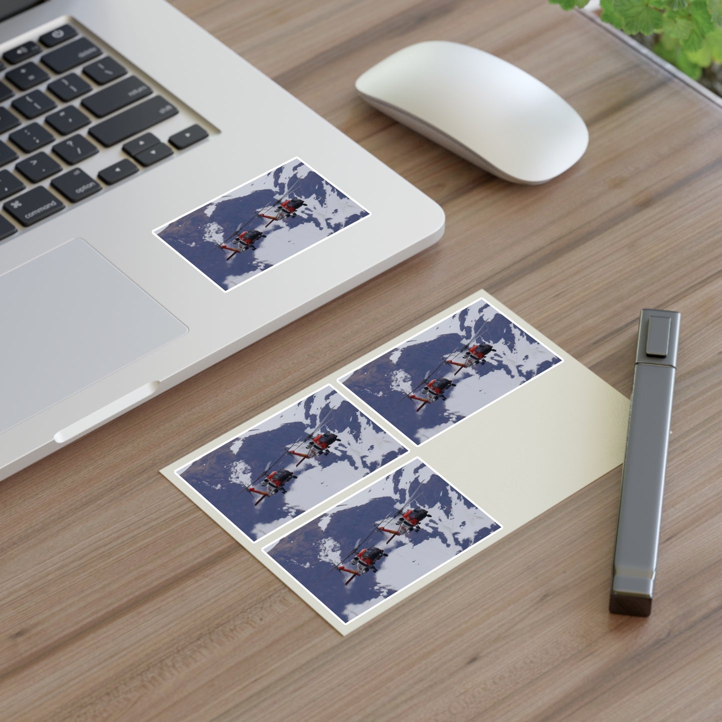 Two Coast Guard Air Station Sitka MH-60 Jayhawk helicopter Laminated UV Protective Vinyl Stickers