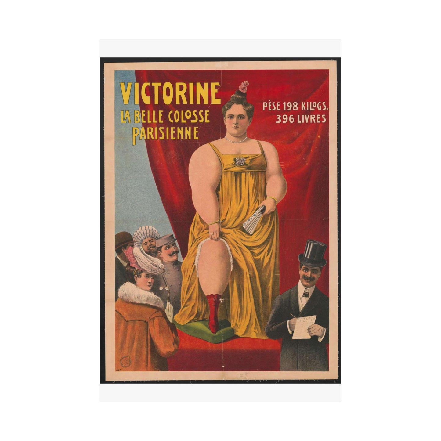 Victorine - La bele colosse Parisienne High Quality Matte Wall Art Poster for Home, Office, Classroom