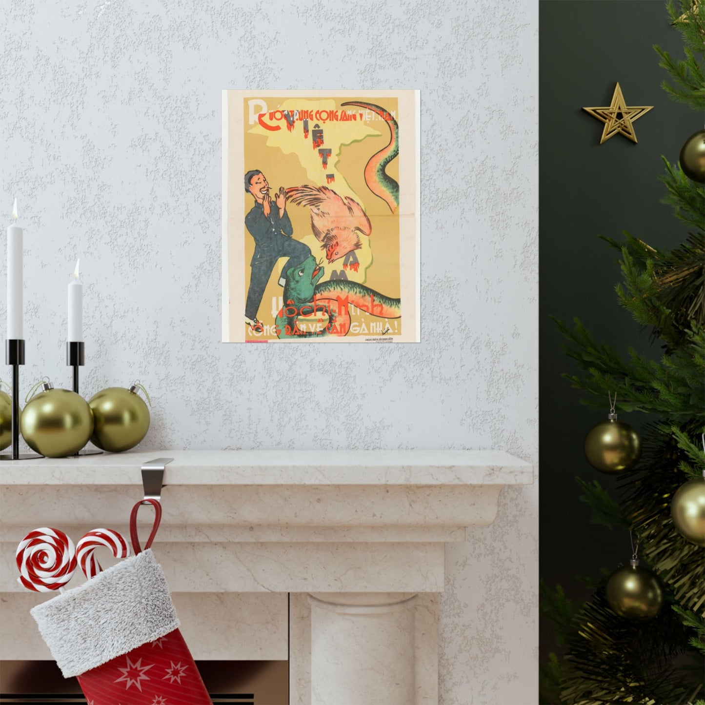 Viet Poster #2, Cold War American Propaganda poster High Quality Matte Wall Art Poster for Home, Office, Classroom