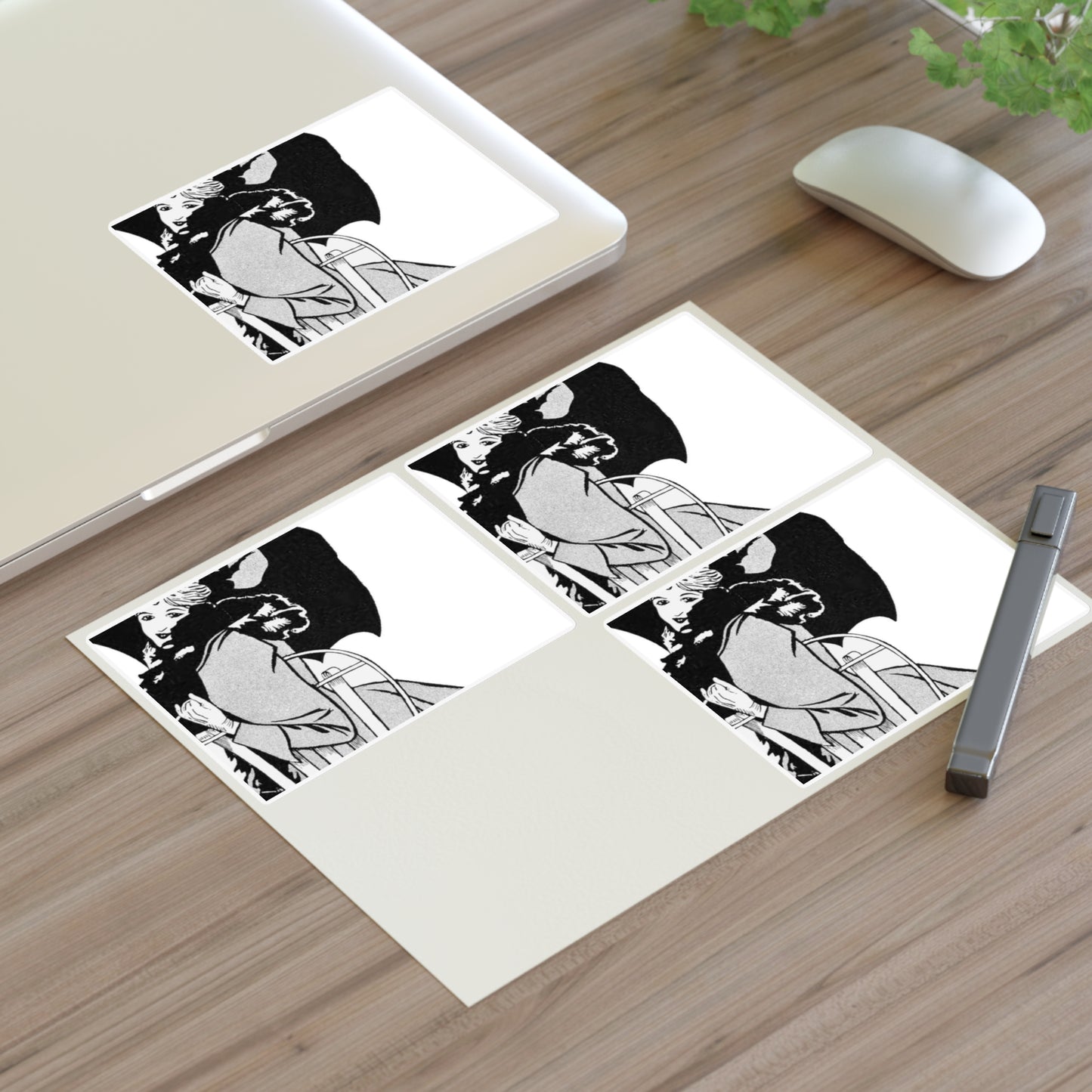 PP D267 poster by l raven hill for 'pick-me-up' Laminated UV Protective Vinyl Stickers