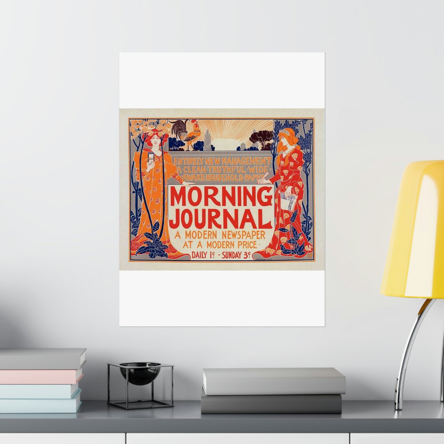 Louis Rhead - Affiche américaine pour le "Morning Journal". High Quality Matte Wall Art Poster for Home, Office, Classroom