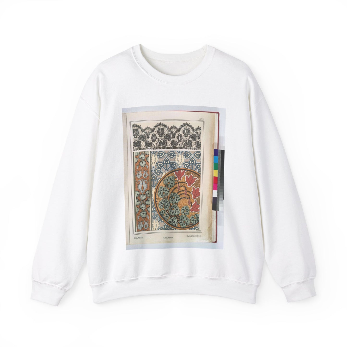 Cyclamen, E. Hervegh. Eugene Grasset, compiler White Heavy Blend Adult Crew Neck SweatShirt