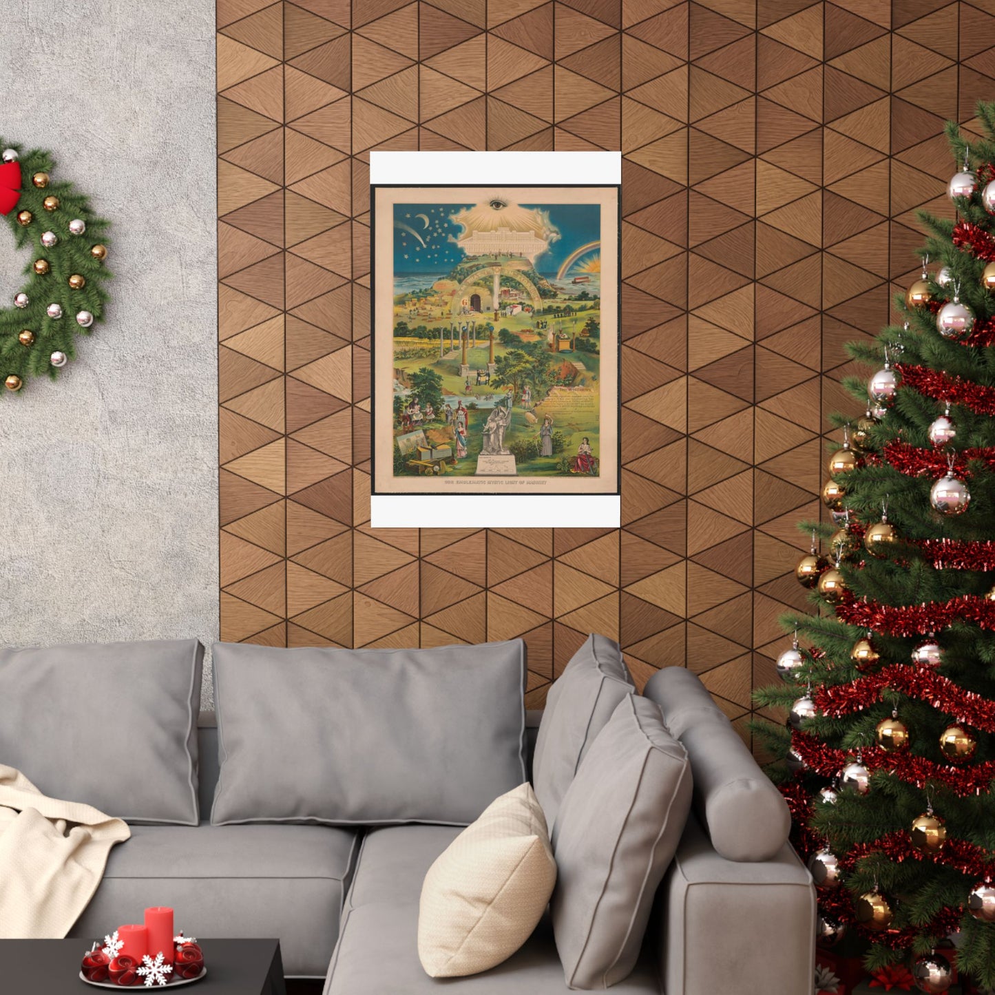Our emblematic mystic light of masonry High Quality Matte Wall Art Poster for Home, Office, Classroom