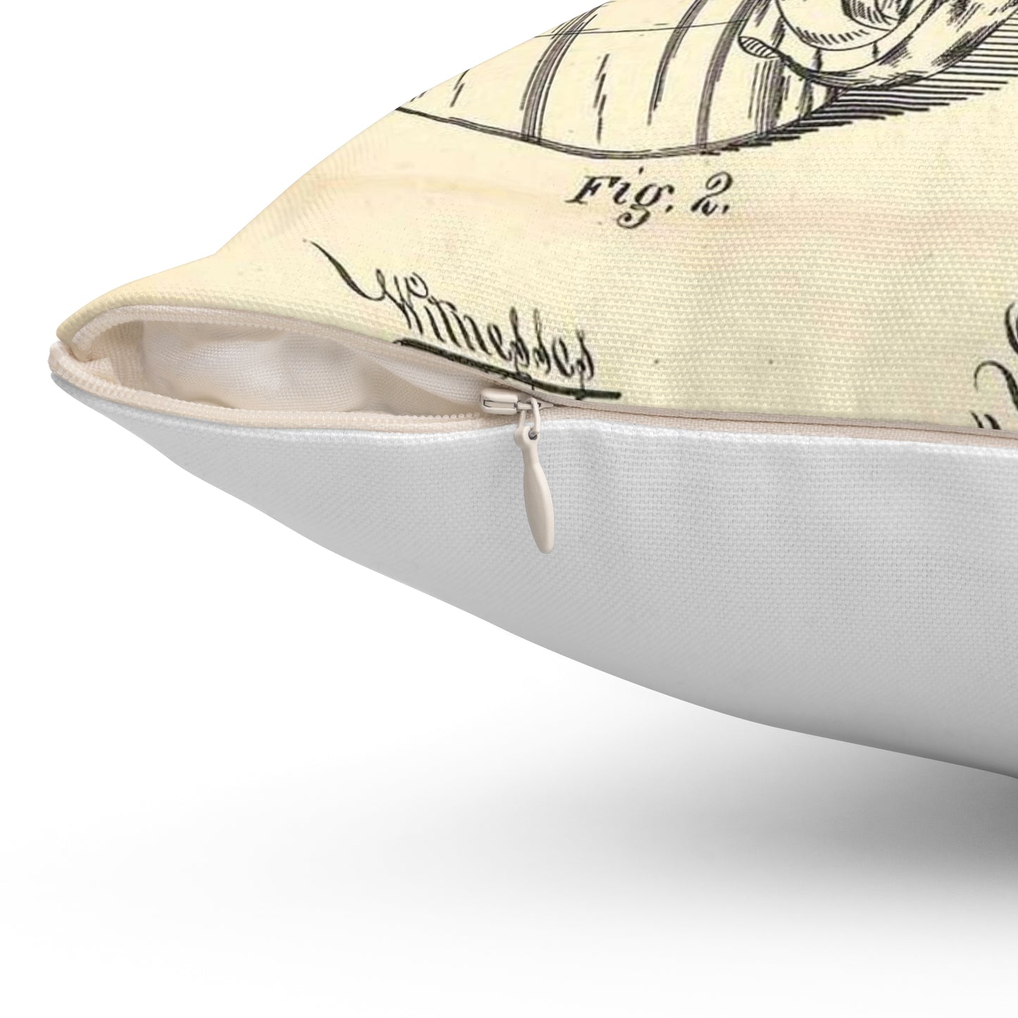 Patent Case File No. 220,155, Improvement in Drinking Cup Attachments, Inventor William C. King - DPLA - bc0fd11a4280e0c69e0eee5ff25aea78 (page 19) Decorative Accent Square Pillow