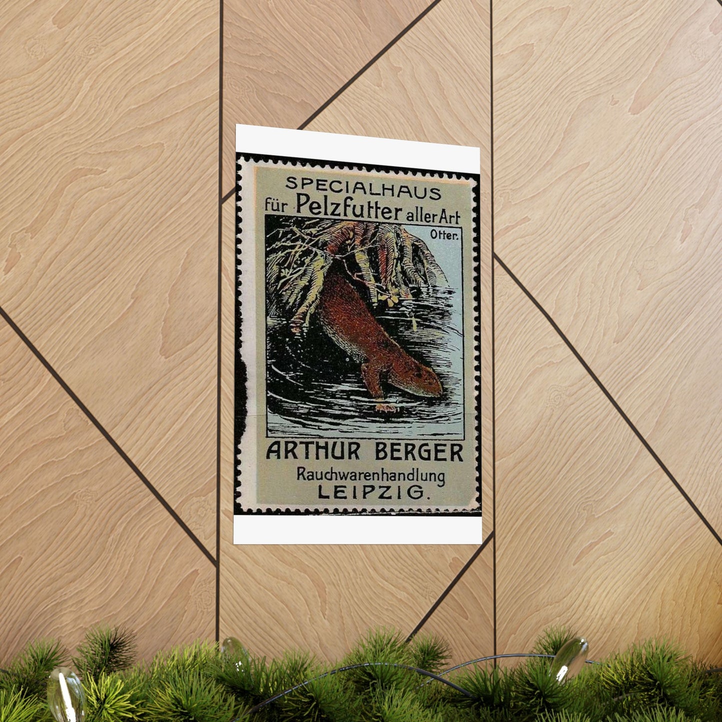 Arthur Berger, fur trader in Leipzig, c. 1910, brand advertisings (07) High Quality Matte Wall Art Poster for Home, Office, Classroom