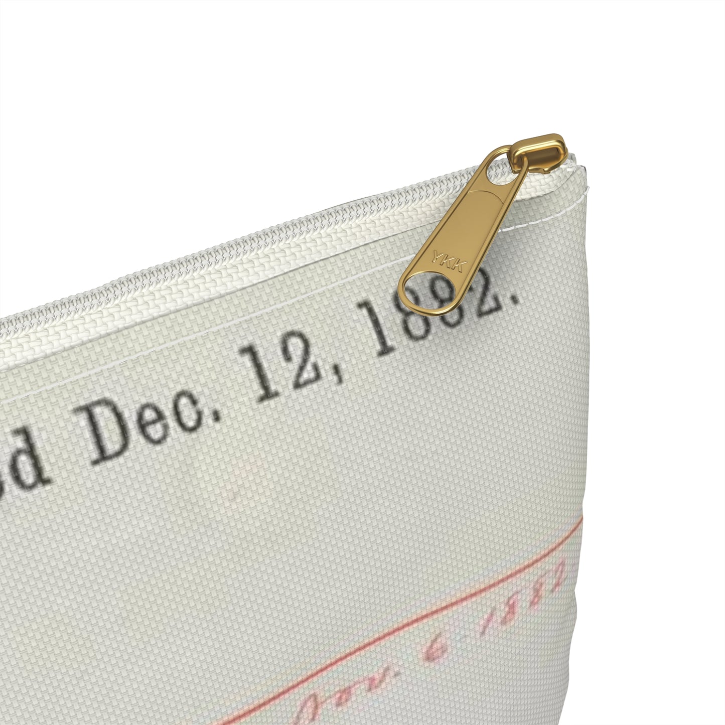 Patent drawing - for L. W. Boys' Barber's Chair Public domain image Large Organizer Pouch with Black Zipper