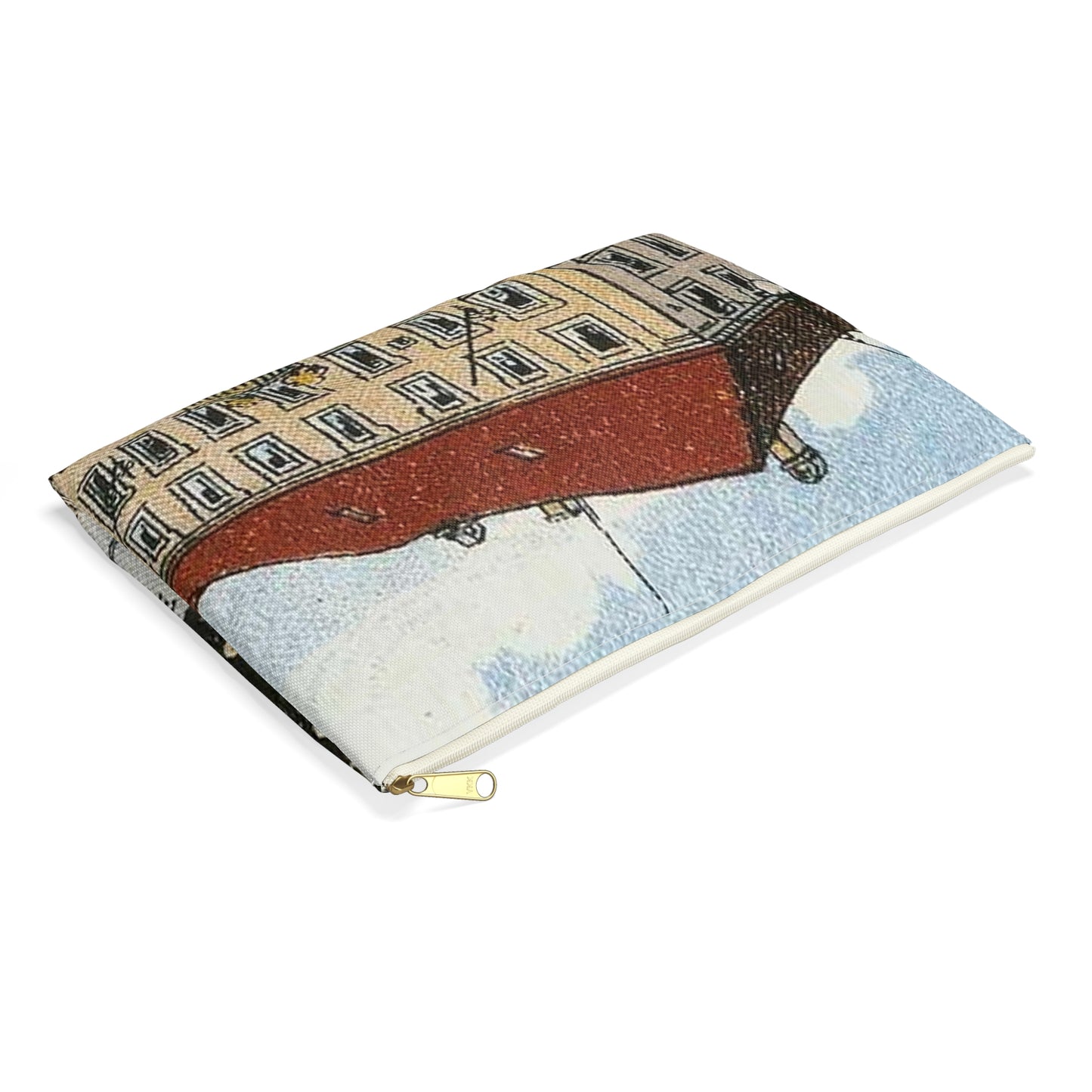 Erlangen Hauptstraße um 1910 001 Large Organizer Pouch with Black Zipper