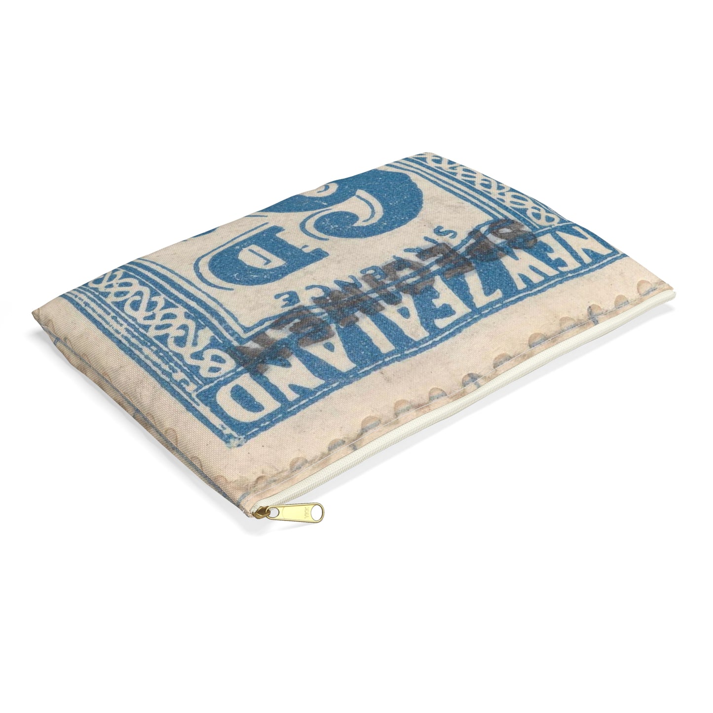 Six penny Unemployment Relief stamp overprinted 'Specimen' Large Organizer Pouch with Black Zipper