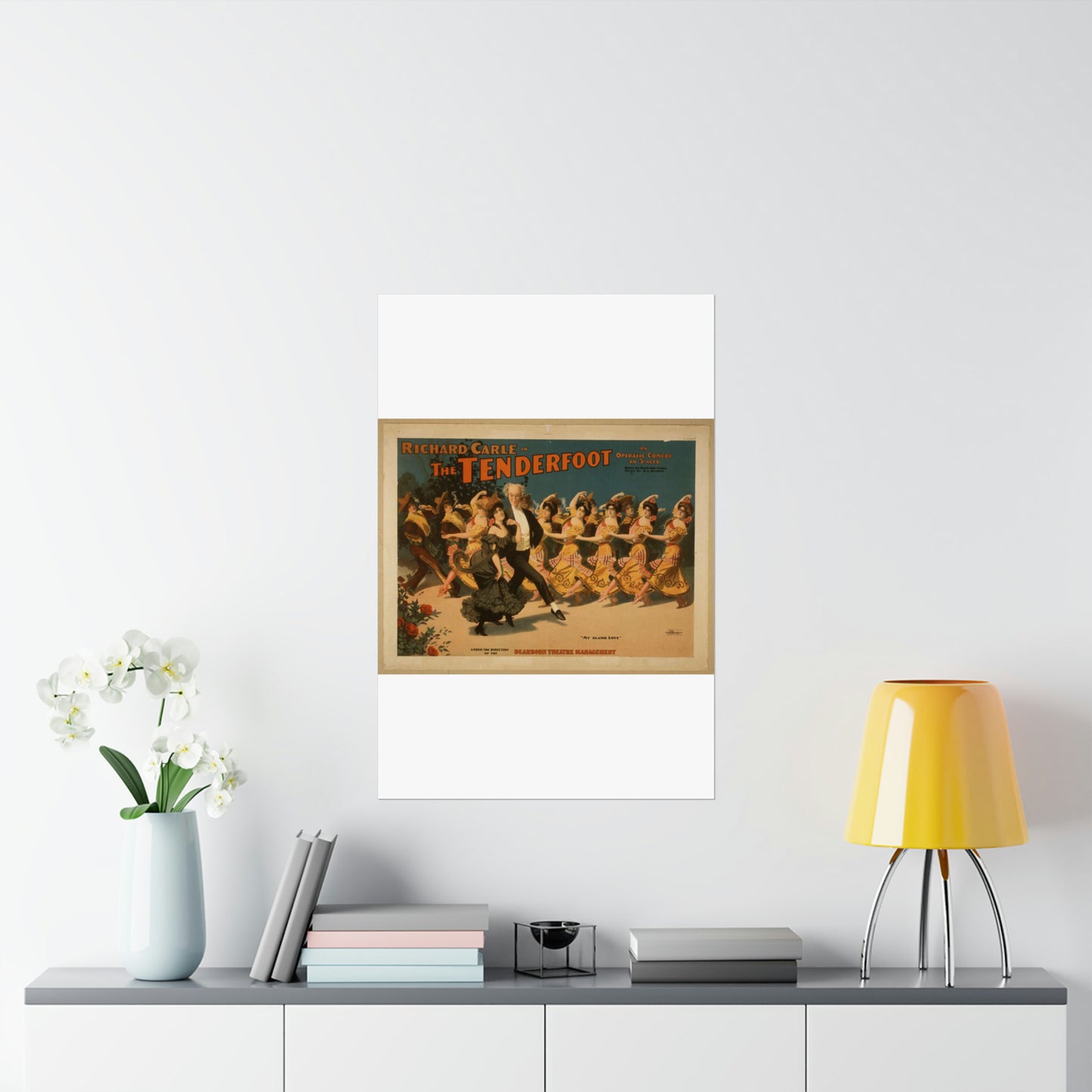 Richard Carle in The tenderfoot an operatic comedy in 3 acts : book by Richard Carle ; music by H.L. Heartz. High Quality Matte Wall Art Poster for Home, Office, Classroom