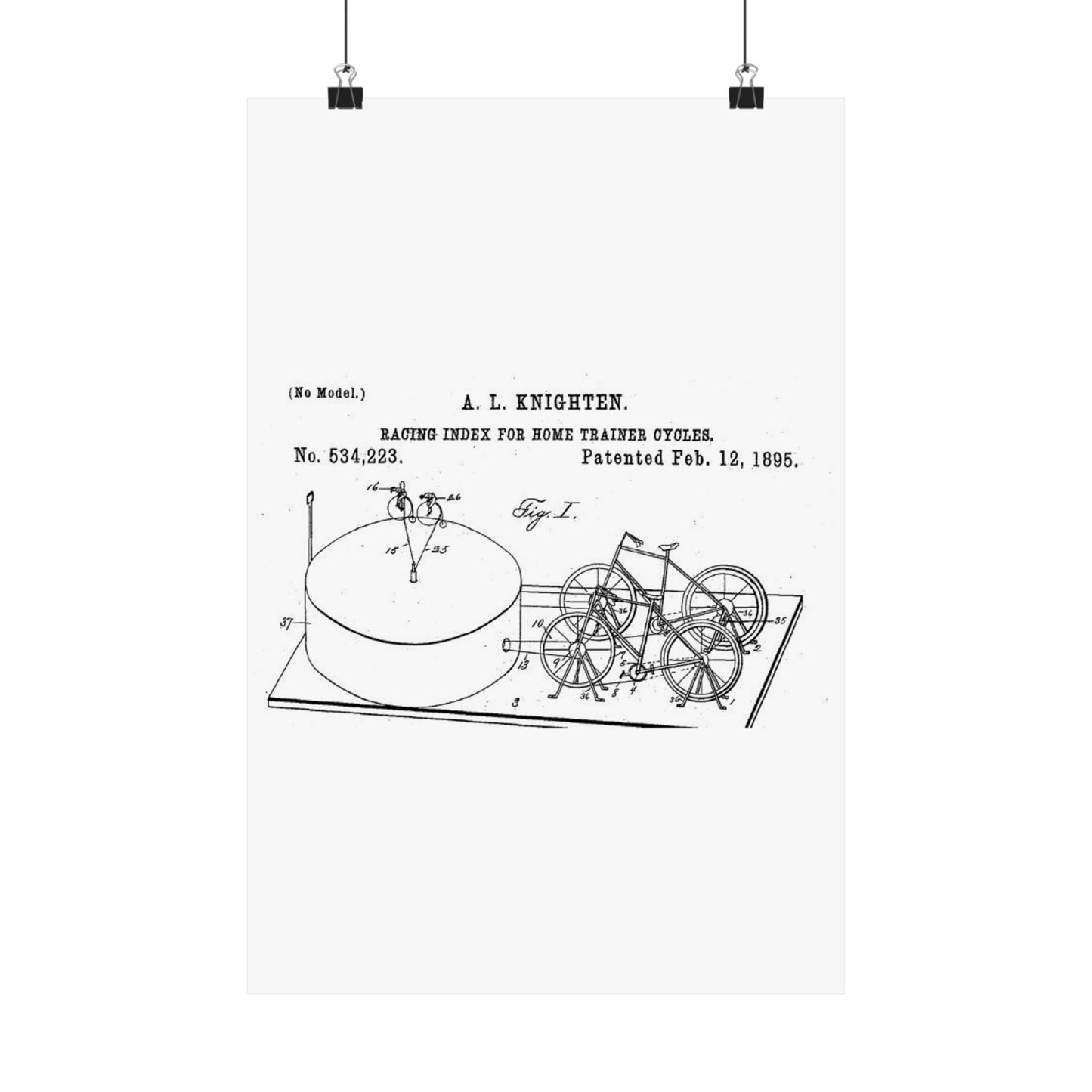 Patent drawing - RacingBikesPatent Public domain image High Quality Matte Wall Art Poster for Home, Office, Classroom