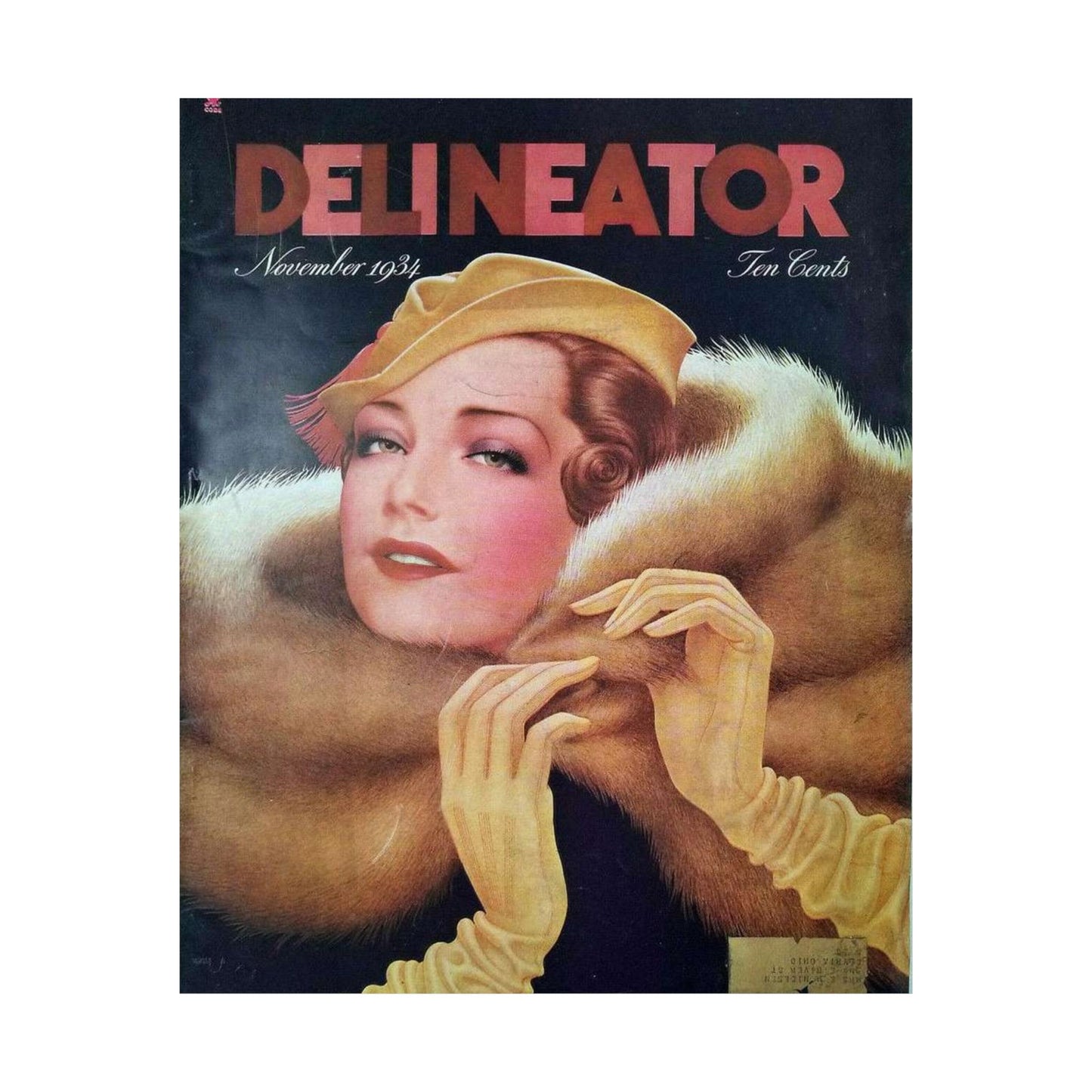 Delineator 1934-11 - Art Deco public domain image High Quality Matte Wall Art Poster for Home, Office, Classroom