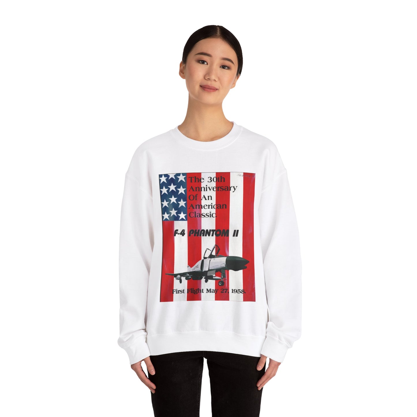 Artwork: "American Classic". Artist: David Zlotky, US Air Force Art Collection White Heavy Blend Adult Crew Neck SweatShirt