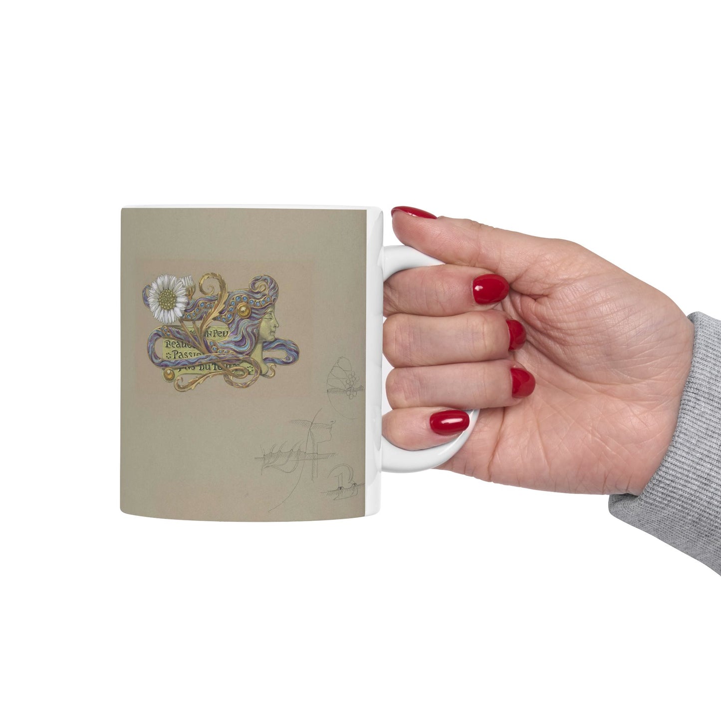 Eugène Samuel Grasset - Jewelry Design Beautiful Novelty Ceramic Coffee Mug 11oz