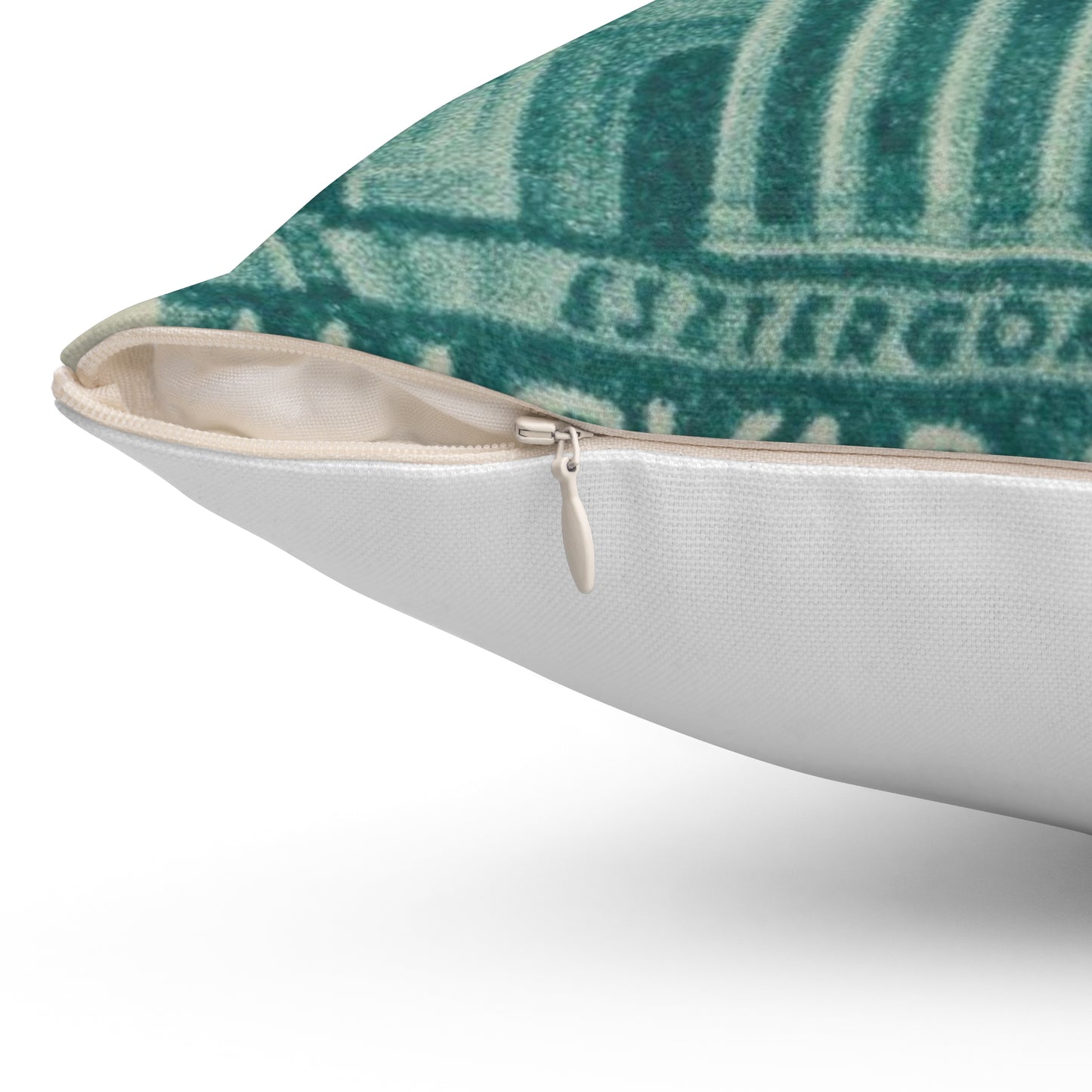 Frimärke ur Gösta Bodmans filatelistiska motivsamling, påbörjad 1950.Frimärke från Ungern, 1939. Motiv av Basilikan i Eszergom. Decorative Accent Square Pillow