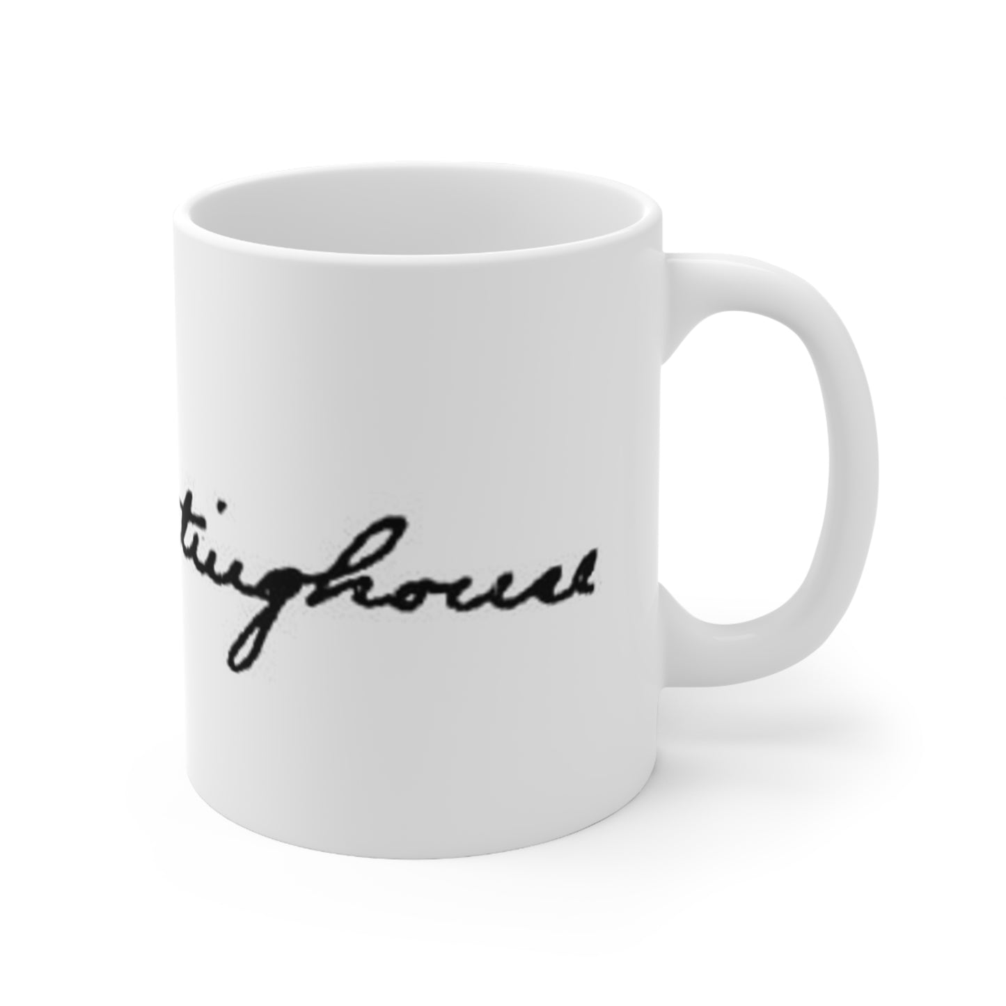 Patent drawing - George Westinghouse signature - . Public domain image Beautiful Novelty Ceramic Coffee Mug 11oz