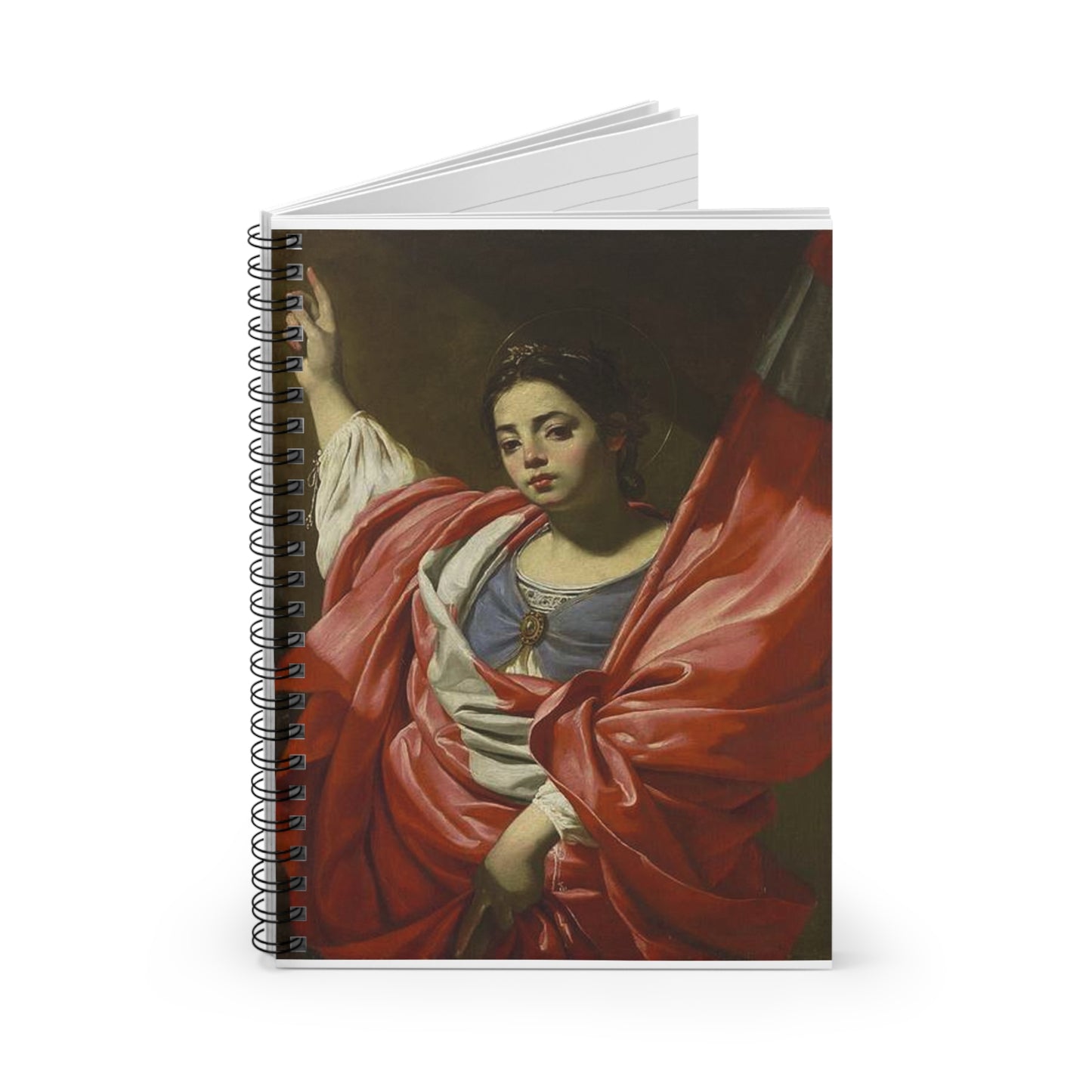 Vouet - School of - St. Ursula, c. 1620, 1961.285 Spiral Bound Ruled Notebook with Printed Cover