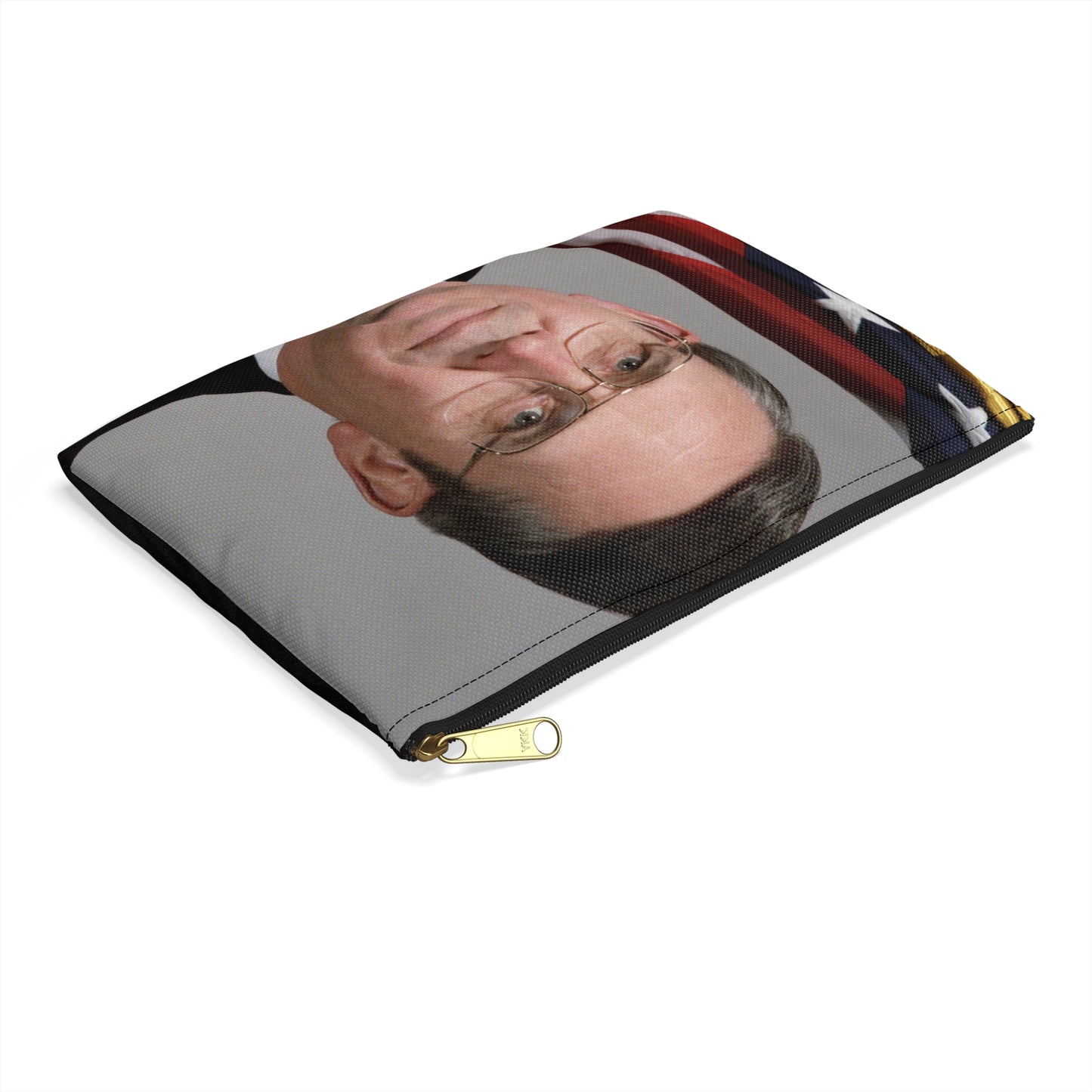 Portrait: US Navy (USN) Captain (CAPT) Charles A. Hougland (uncovered) Large Organizer Pouch with Black Zipper