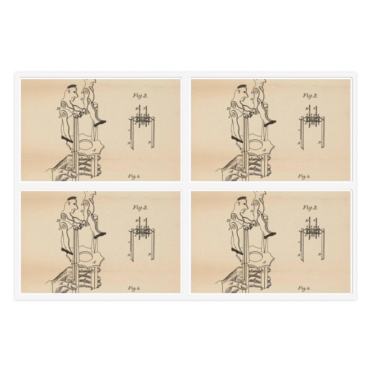 Patent drawing - for a Toy Gymnast Public domain image Laminated UV Protective Vinyl Stickers