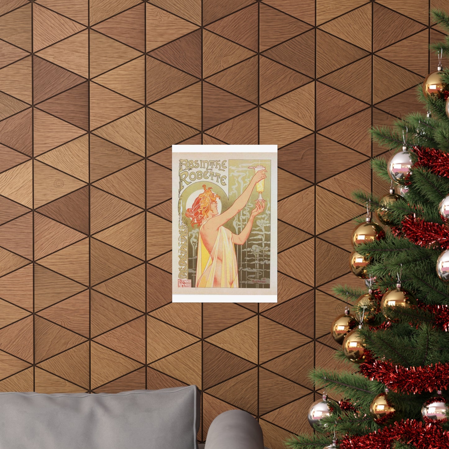 Affiche belge pour l' "Absinthe Robette". High Quality Matte Wall Art Poster for Home, Office, Classroom