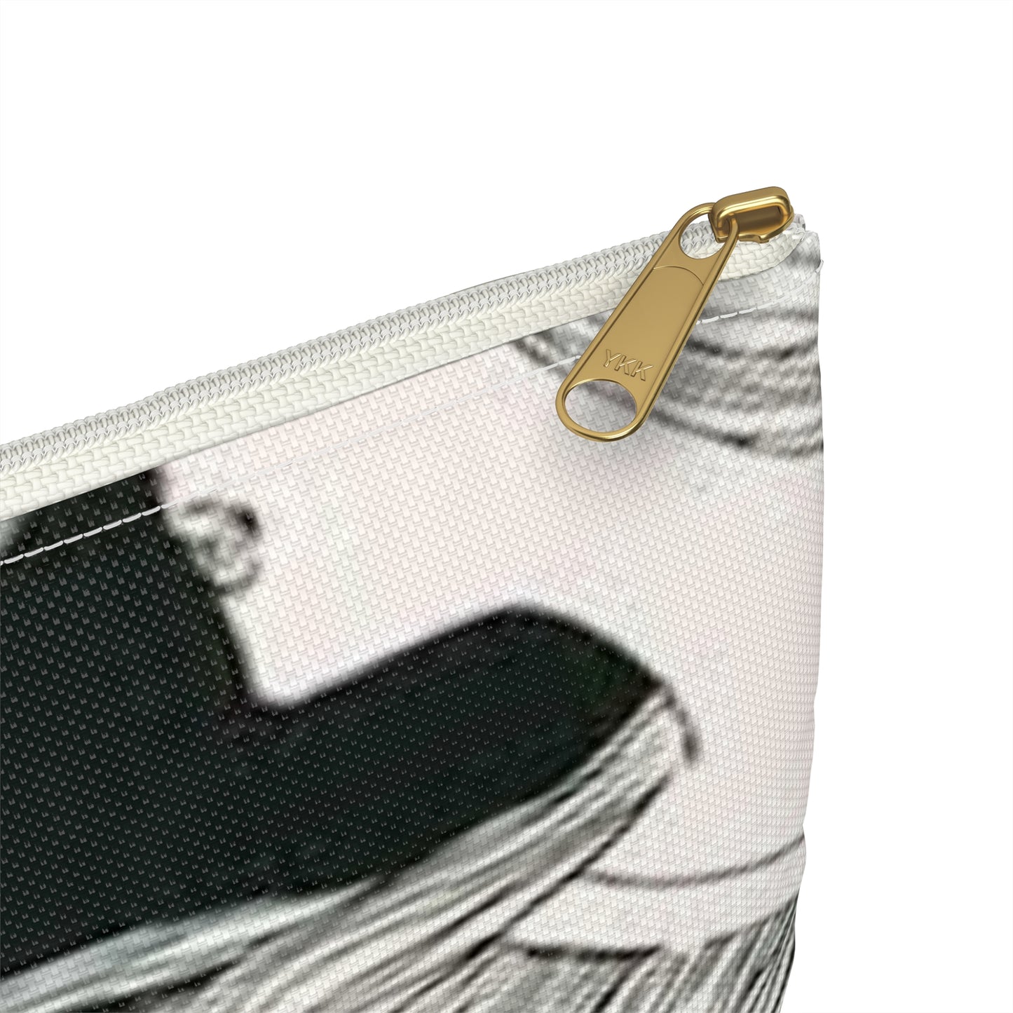 Witzel-210 - Art nouveau public domain image Large Organizer Pouch with Black Zipper