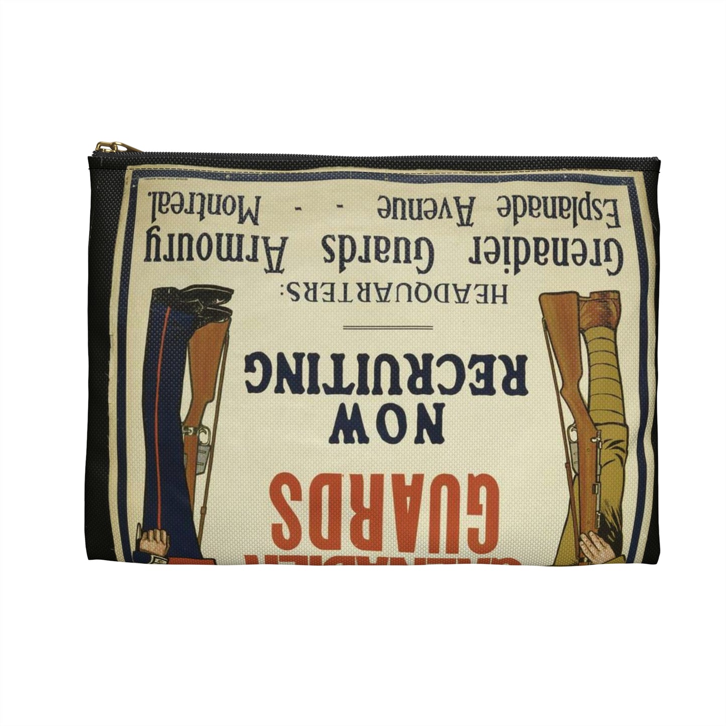 Attention! ... Canadian Grenadier Guards now recruiting Large Organizer Pouch with Black Zipper
