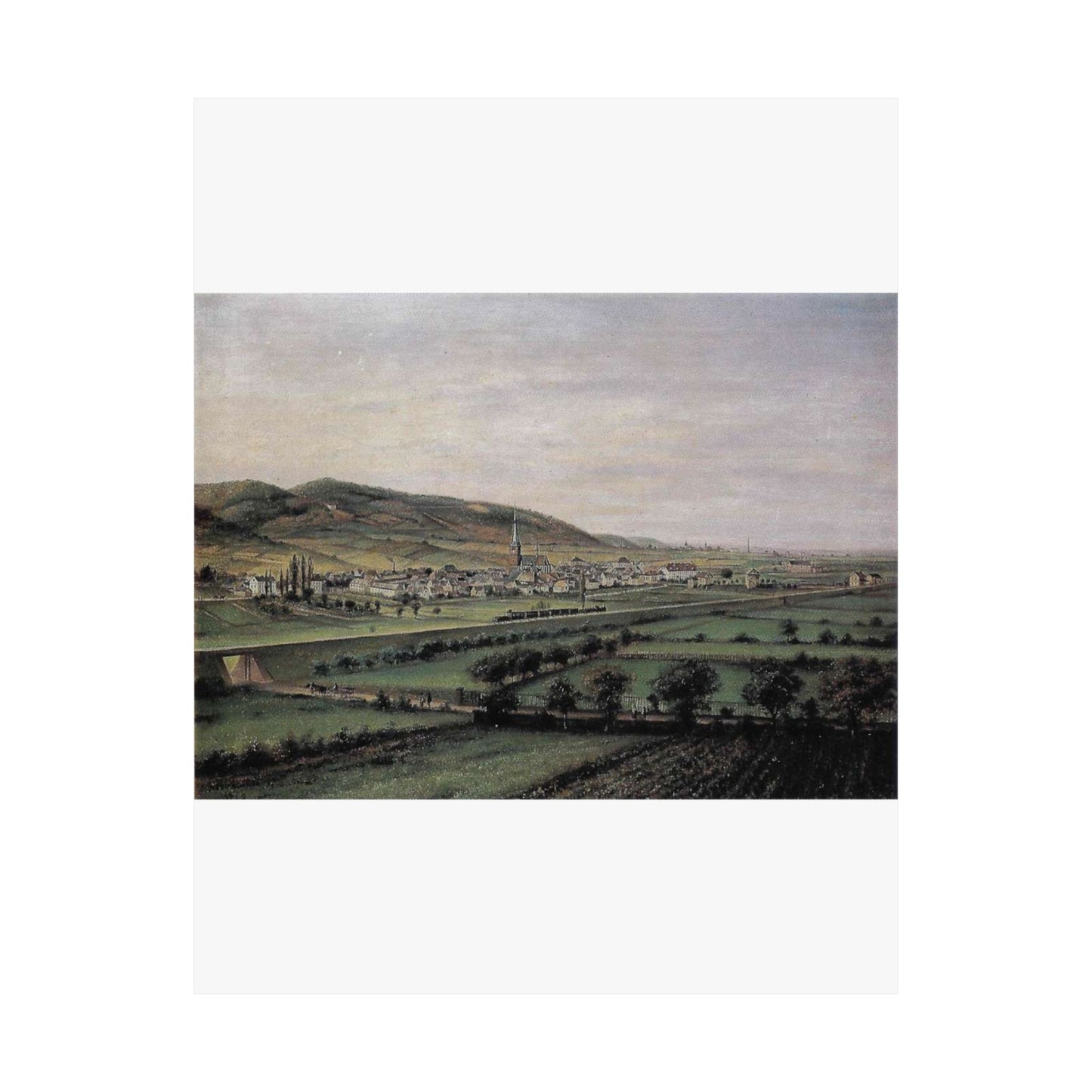 Deidesheim 1872 Nicolaus Berkhout High Quality Matte Wall Art Poster for Home, Office, Classroom