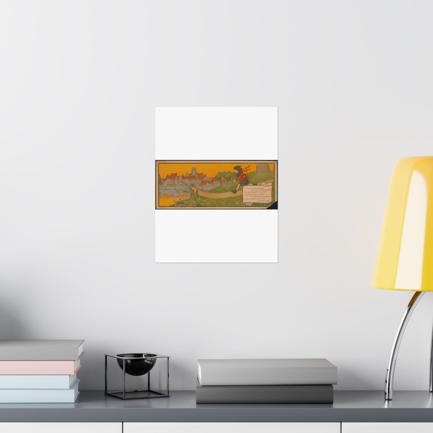 "If you climb my back" said the high haystack.. High Quality Matte Wall Art Poster for Home, Office, Classroom