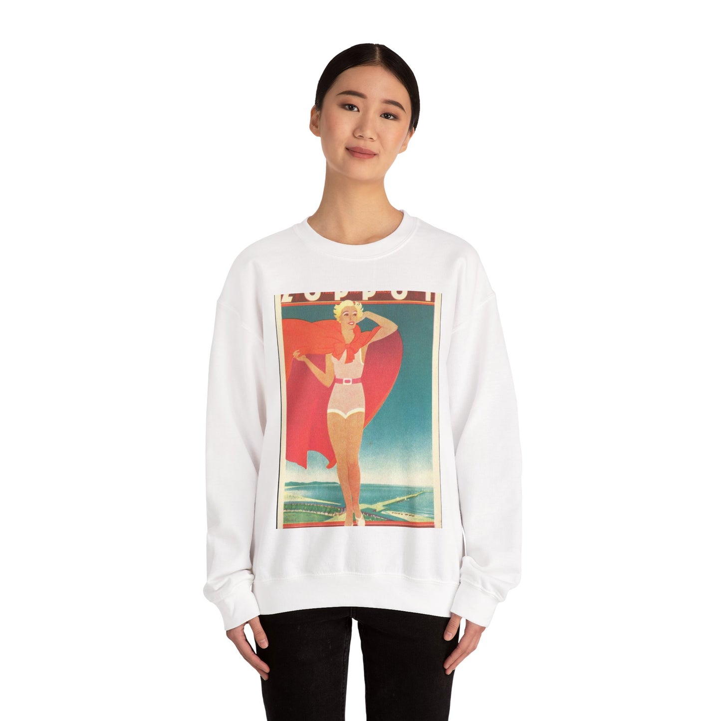 Jupp Wiertz - Zoppot, das Weltbad an der Ostsee White Heavy Blend Adult Crew Neck SweatShirt